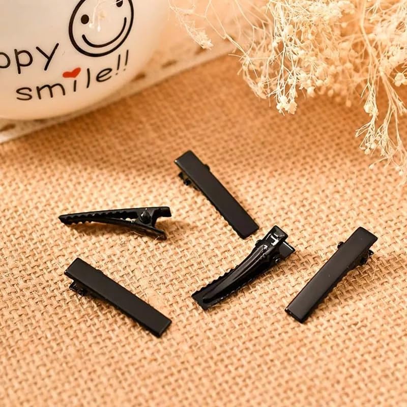 100pcs Alligator Hair Clips 4cm Black - DIY Hair Accessories for Women, Girls, Braids, Ponytails - Bulk Hair Pins for Salons, Weddings, Parties & Crafts
