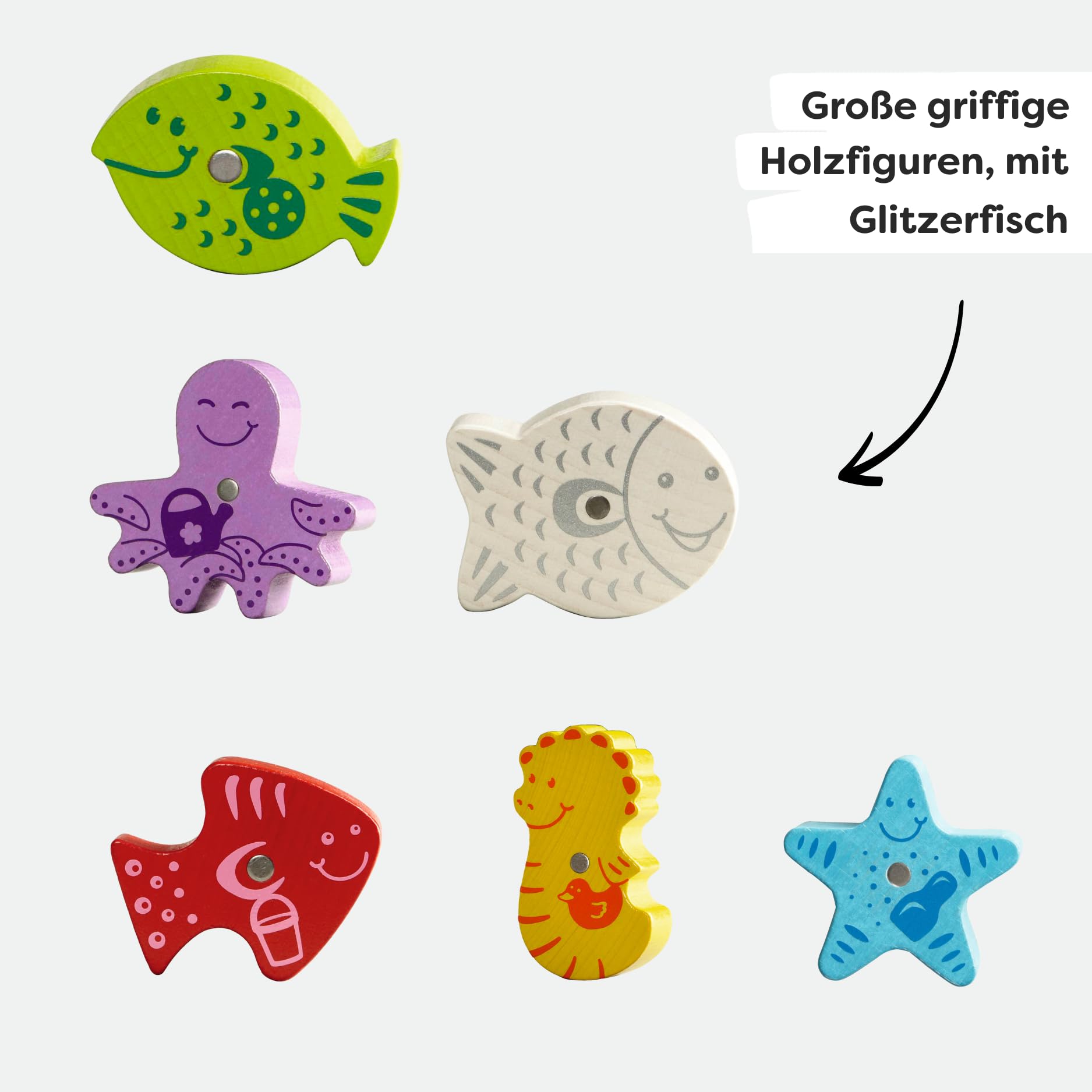 HABA Magnetic Fishing Game for Toddlers - Educational Learning & Preschool Toys for Kids Ages 2-5 | Fun First Games with Wooden Fish | German Made Early Childhood Development Toy for Fine Motor Skills | Perfect for Birthday Gifts, Classroom Activities & Family Game Night