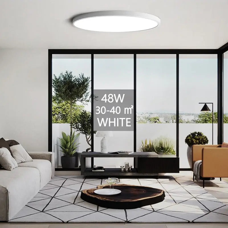 Emily Modern Flush Mount Ceiling Light Fixture - Energy Efficient LED Lighting for Bedroom, Kitchen, Hallway & Living Room