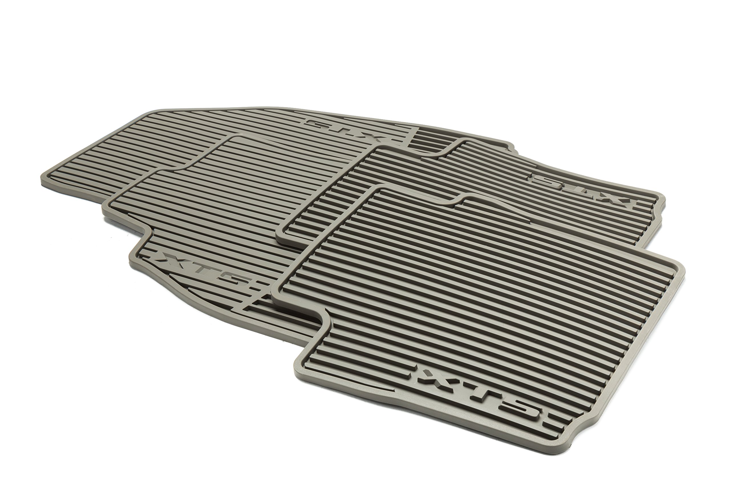 GM Accessories 22780667 Dark Urban All-Weather Floor Mats Set - Front & Rear with XTS Logo | Premium Car Floor Liners for Cadillac XTS Sedan | Waterproof & Durable Protection for All Seasons