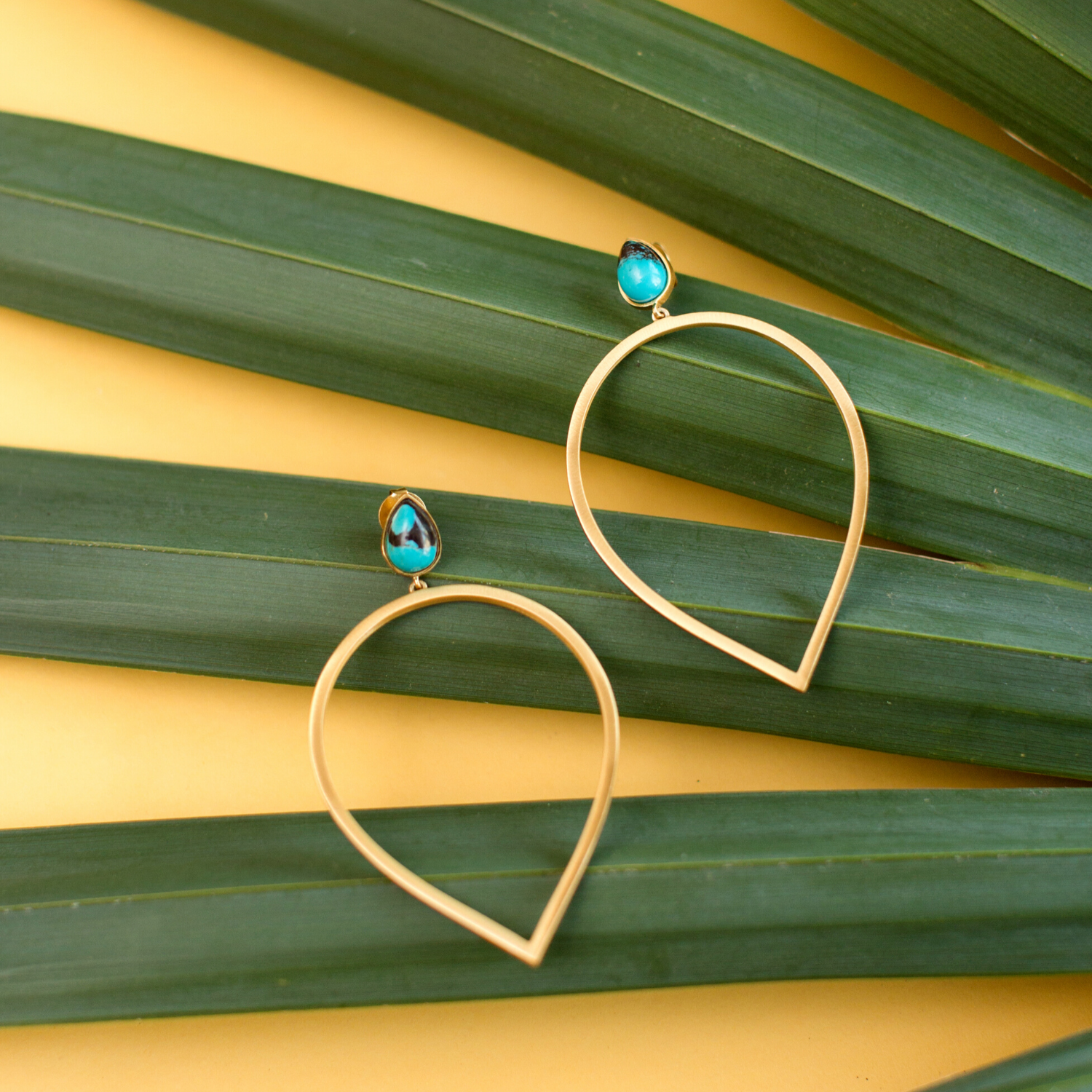 Daybreak Statement Earrings - Turquoise Gemstone Dangle Earrings for Women | Perfect for Parties, Weddings & Special Occasions