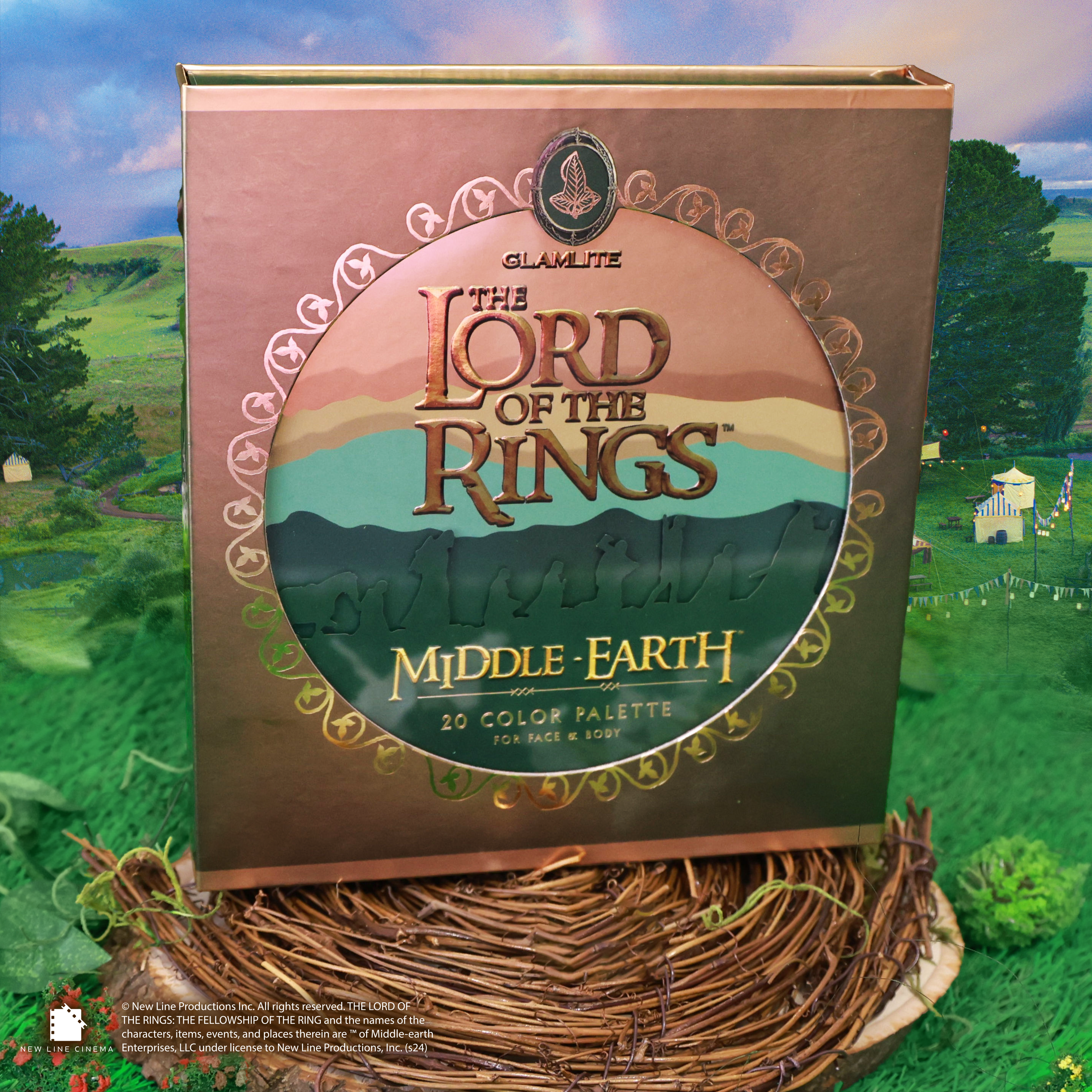 The Lord of the Rings x Glamlite Middle Earth Eyeshadow Palette - 18 Pigmented Shades for Fantasy & Everyday Makeup Looks | Perfect for Cosplay, Themed Parties & LOTR Fans