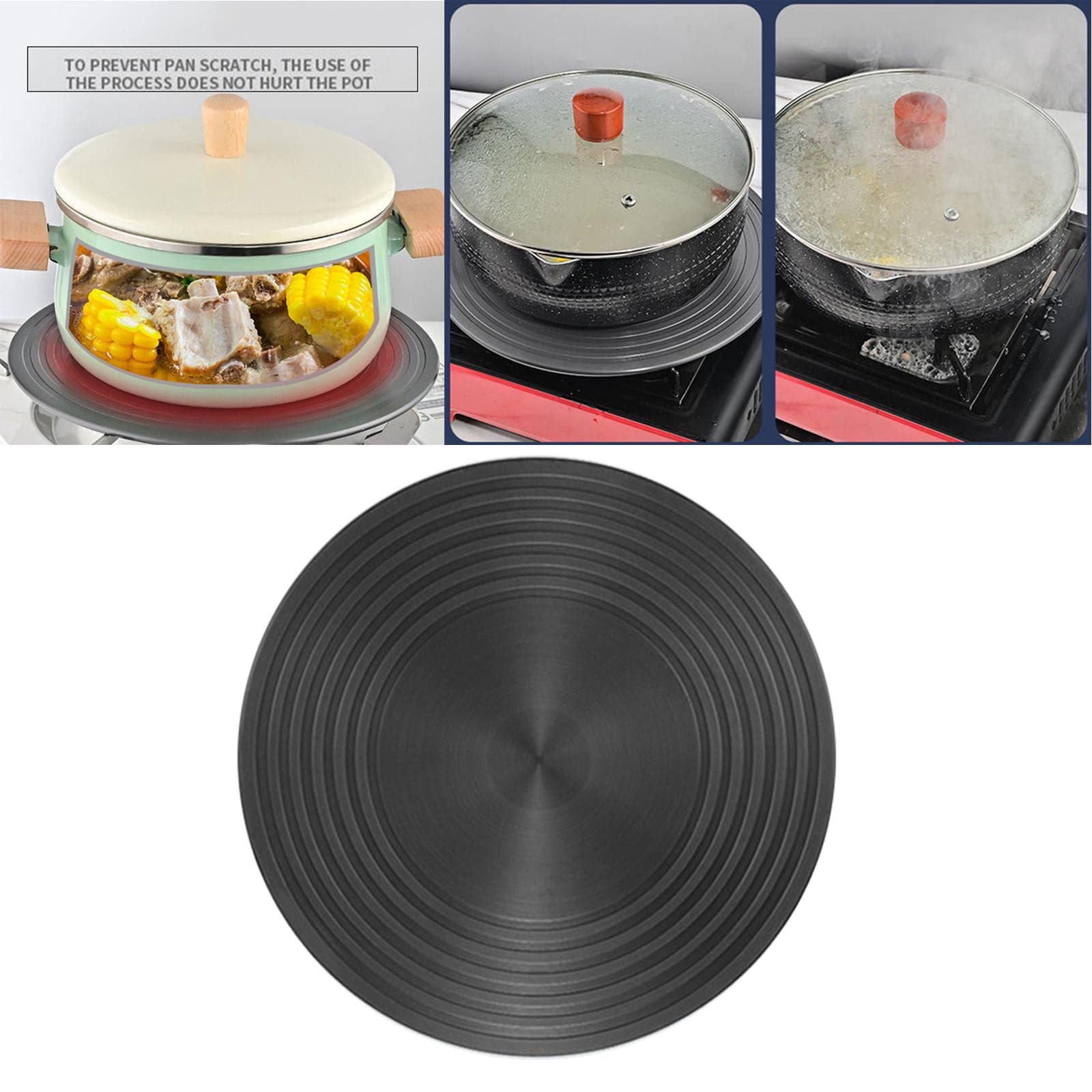 Stainless Steel Stove Heat Diffuser Plate - 24x4cm Heat Conduction & Distribution Tray for Even Cooking, Thawing & Simmering - Perfect for Gas & Electric Stovetops, Pots & Pans