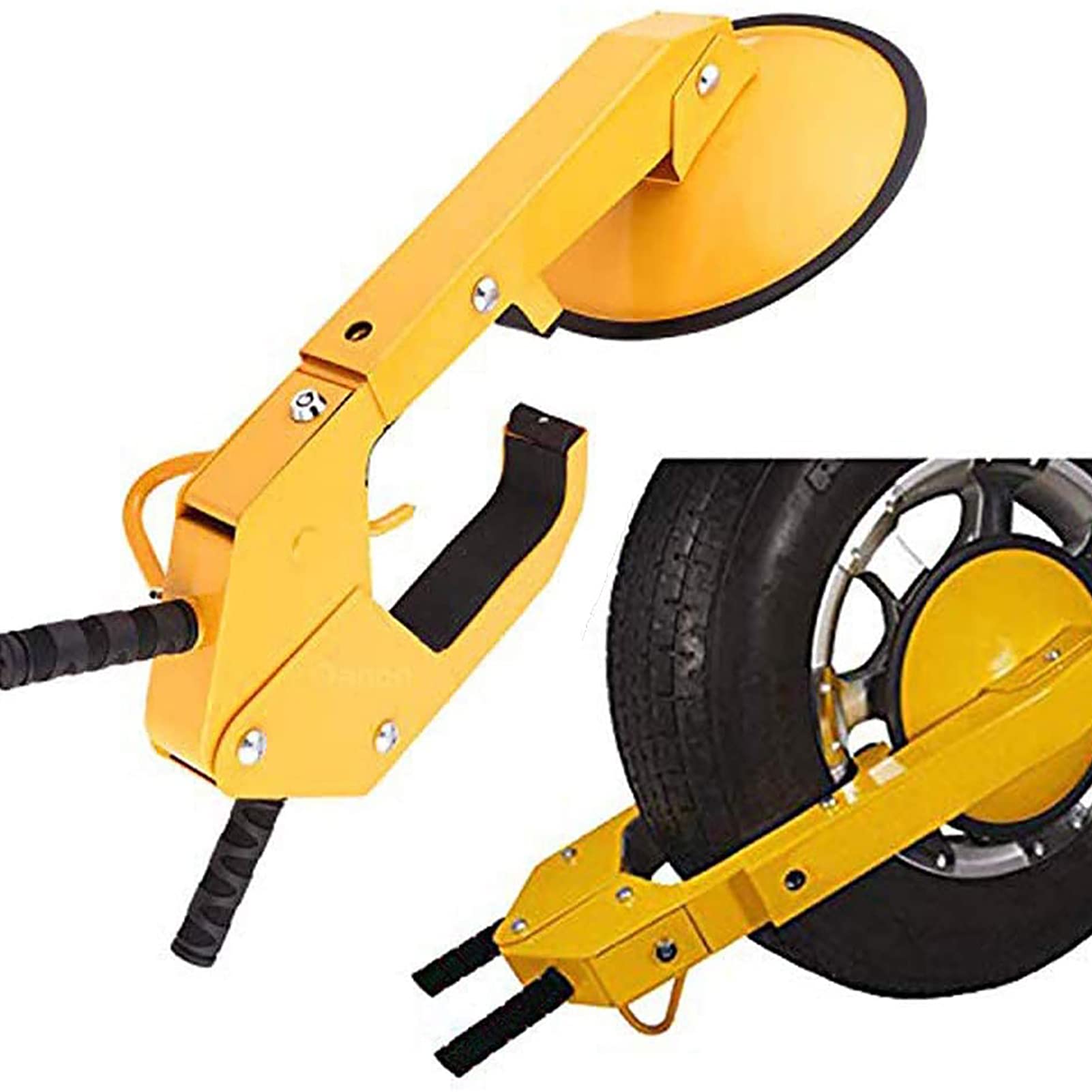 FHGH Adjustable Anti-Theft Wheel Lock & Car Boot Clamp - Heavy Duty Tire Lock for Trailers, Trucks and Vehicles | Secure Parking Protection for Outdoor Storage & Travel
