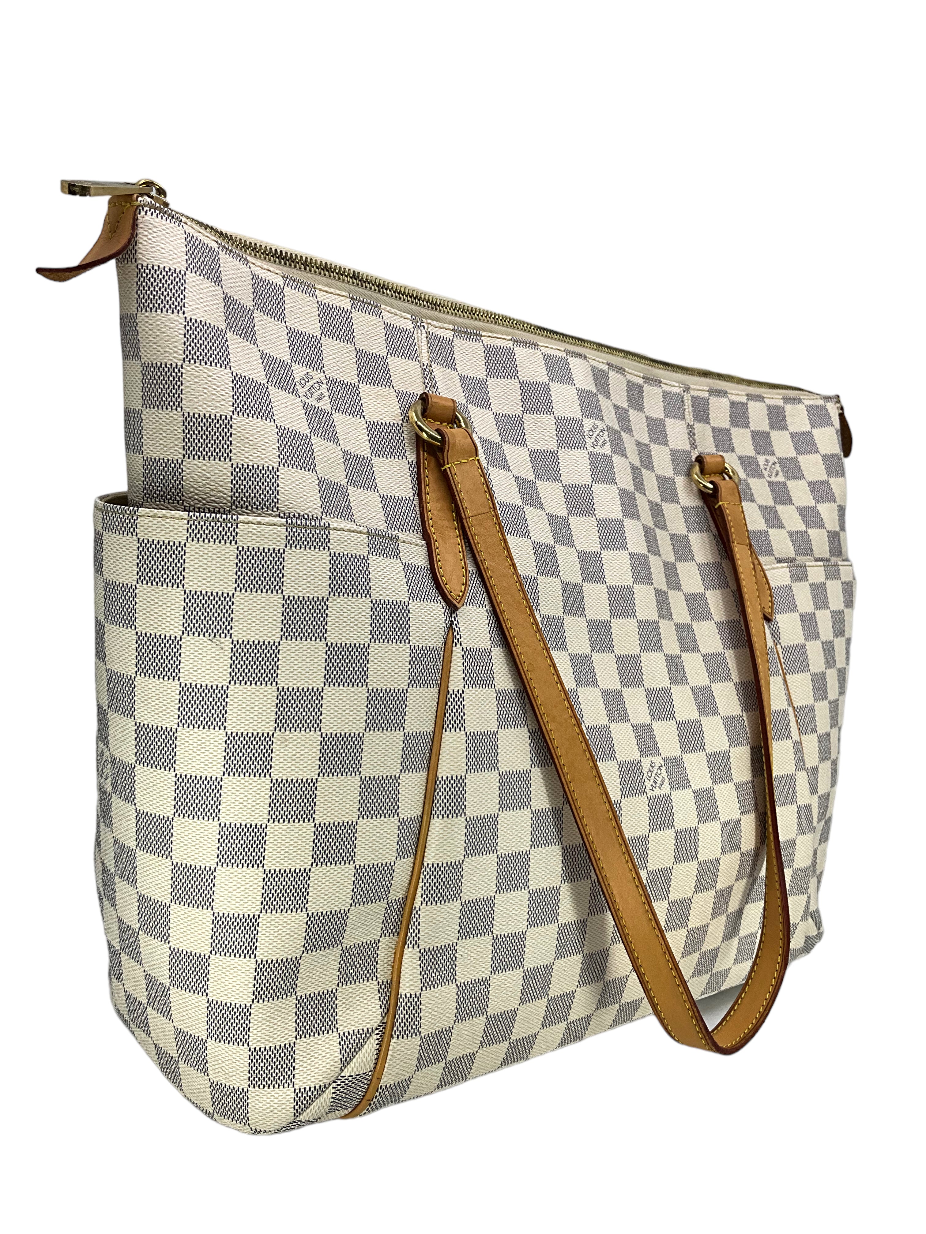 Authentic Louis Vuitton Damier Azur Canvas Totally GM Handbag - Luxury Tote Bag for Women, Perfect for Work, Travel & Everyday Use