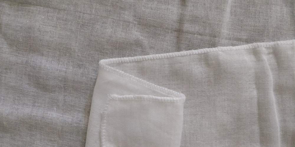 Arka Home Products 12-Pack 100% Cotton Muslin Face Towels - 12x12 Inches, White | Soft & Absorbent for Skincare, Makeup Removal & Baby Care