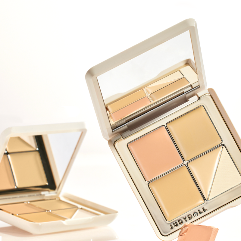 Judydoll Cloudy Seamless Concealer Palette - Full Coverage Cream Makeup for Dark Circles, Blemishes & Acne - Perfect for Daily Makeup, Professional Contouring & Photo Shoots