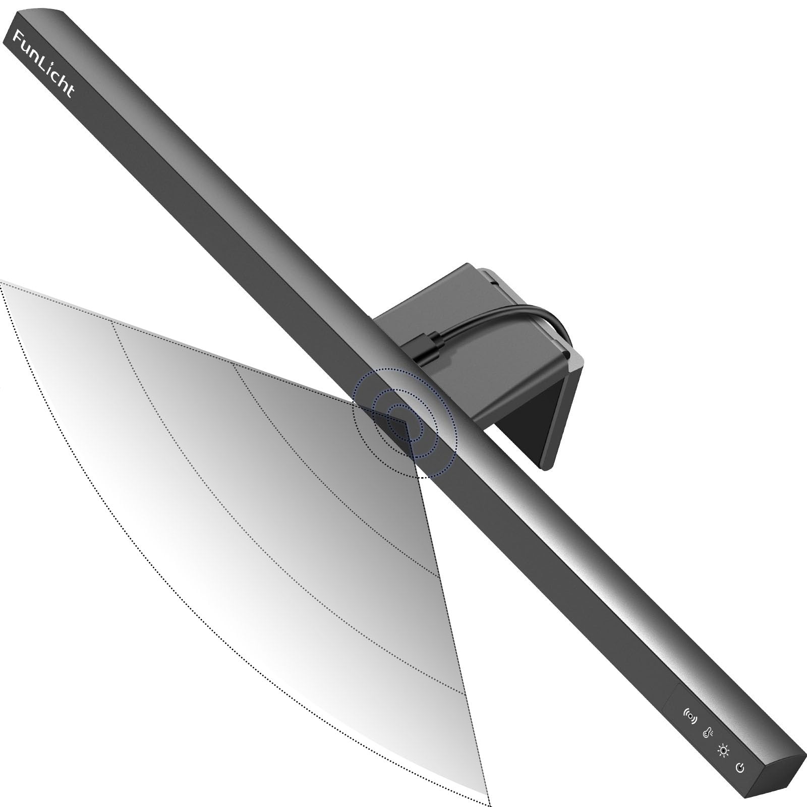 Computer Monitor Light Bar with Auto On/Off & Motion Sensor - Touch Control Eye-Caring Desk Lamp for Home/Office/Gaming - Reduces Screen Glare & Saves Space - Perfect for Work, Study & Nighttime Computer Use