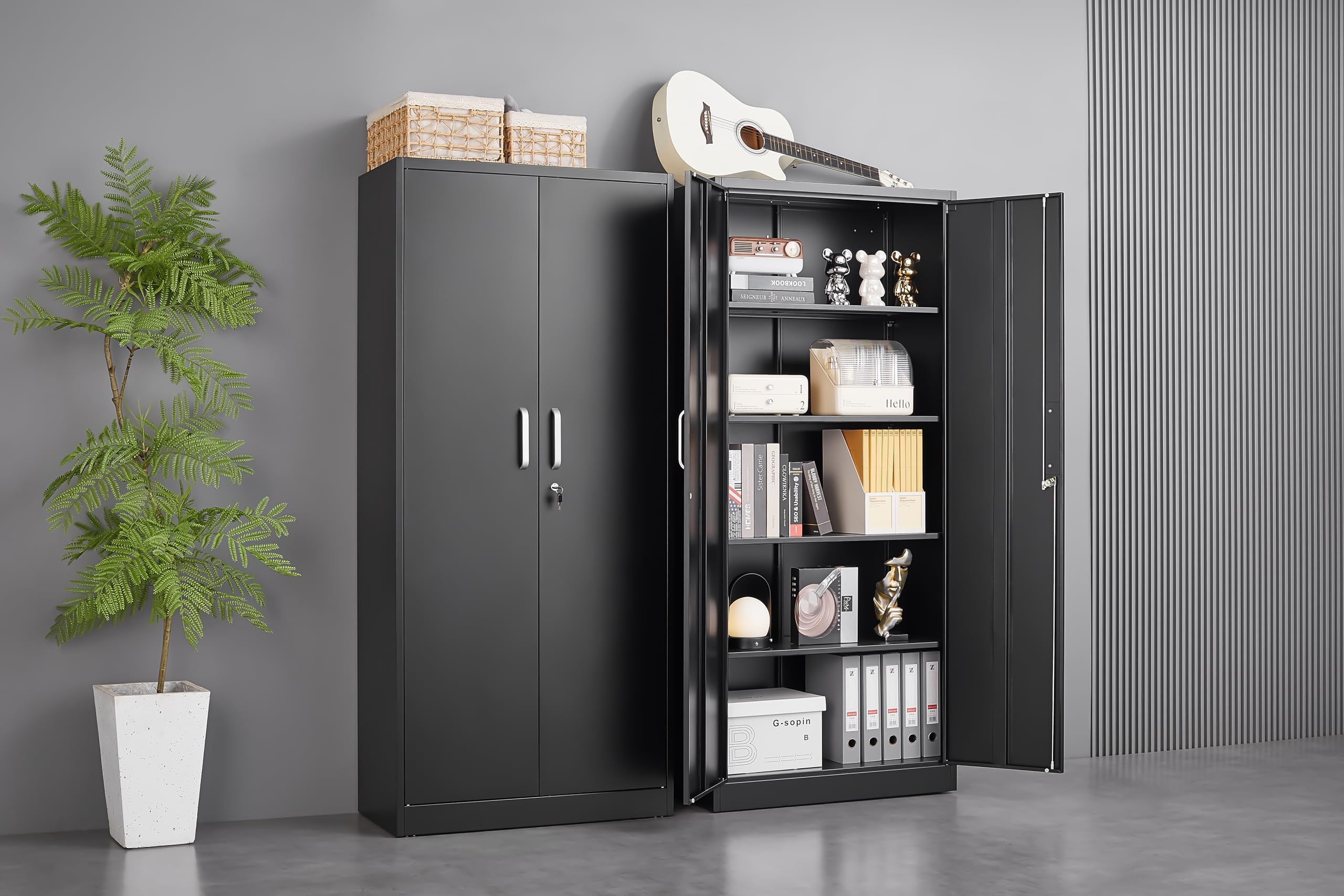 Heavy Duty Metal Storage Cabinet with Adjustable Shelves - 71