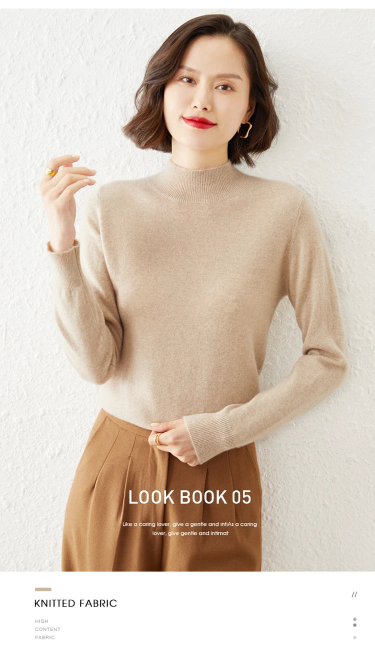 Warm Long Sleeve Pullover Sweater for Women - Cozy Knitwear for Fall & Winter - Perfect for Casual Outfits and Layering