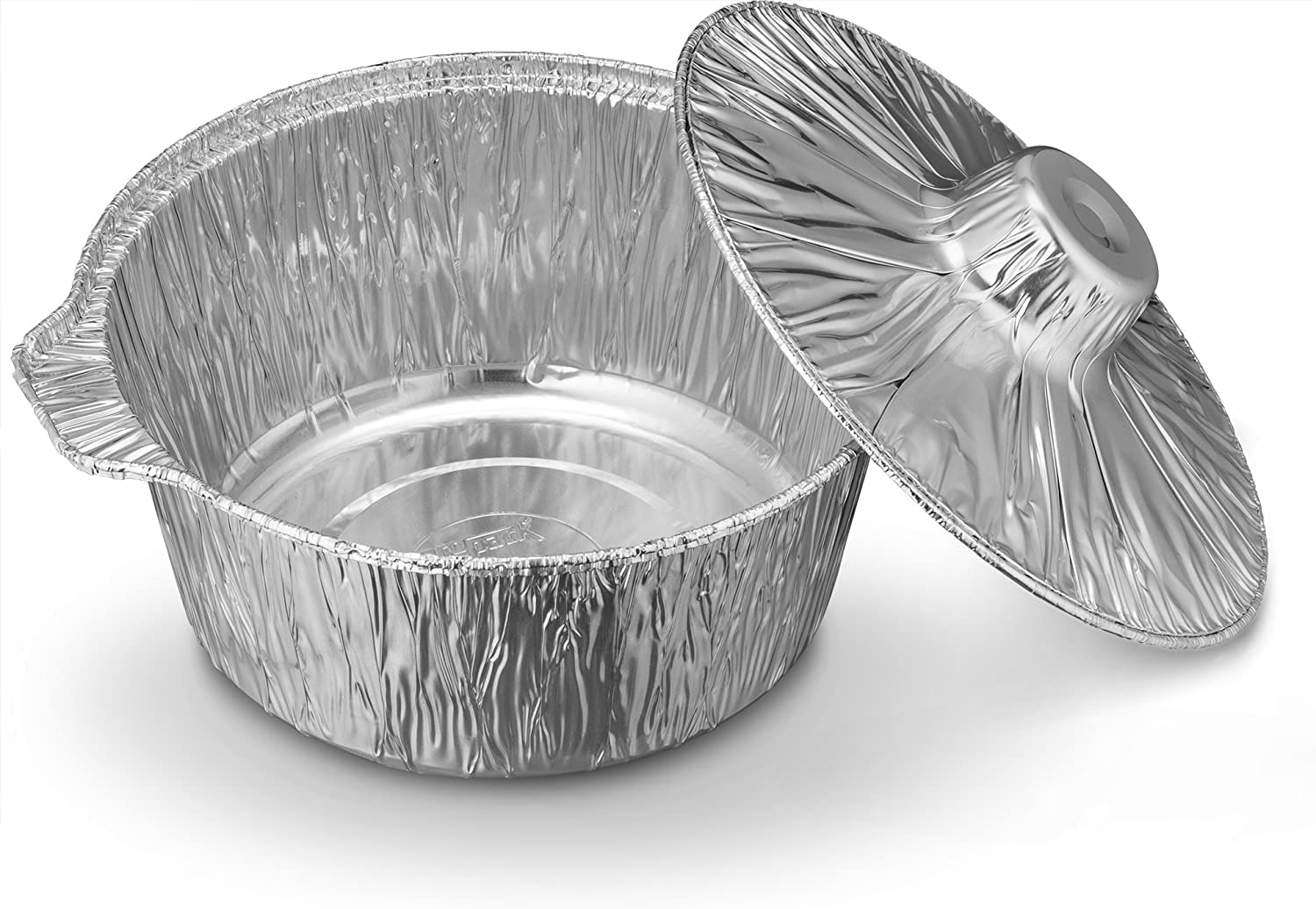 10-Pack Large Disposable Aluminum Pots with Lids - Heat-Resistant Cooking Pans for Stovetop Use - Perfect for Camping, Picnics & Outdoor Cooking