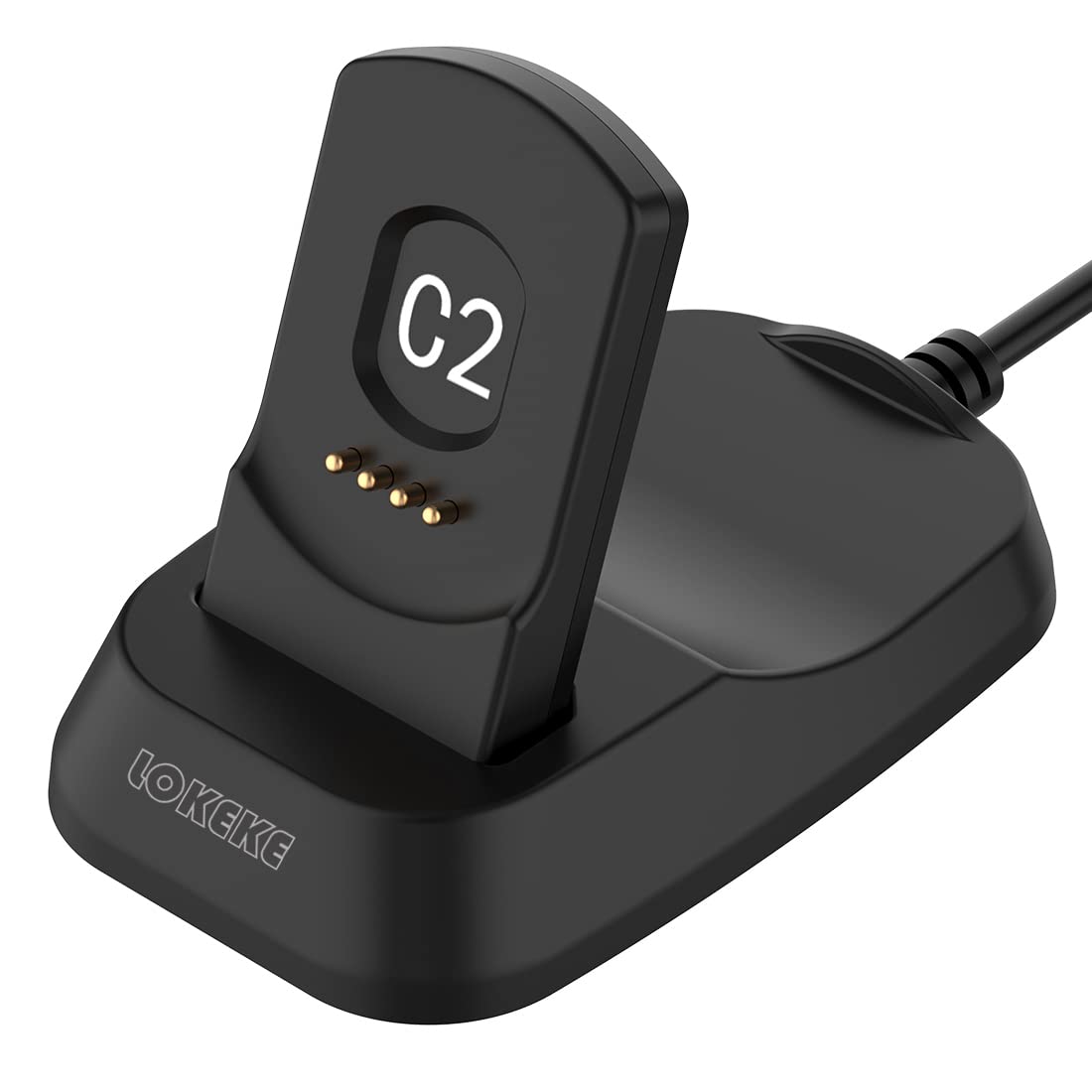 LOKEKE Magnetic USB Charging Cable Dock for TicWatch Mobvoi C2 - Replacement Charger with Fast Charging | Perfect for Home, Office & Travel Use