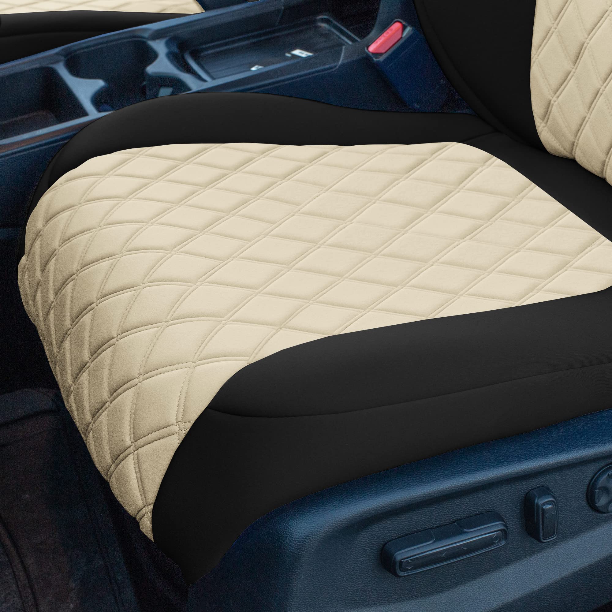 Premium Custom Fit Seat Covers for Honda CR-V LX/EX/EX-L (2017-2022) - Waterproof Neoprene Full Set with Neosupreme Insert in Beige | Perfect for Road Trips, Daily Commutes & Pet Protection
