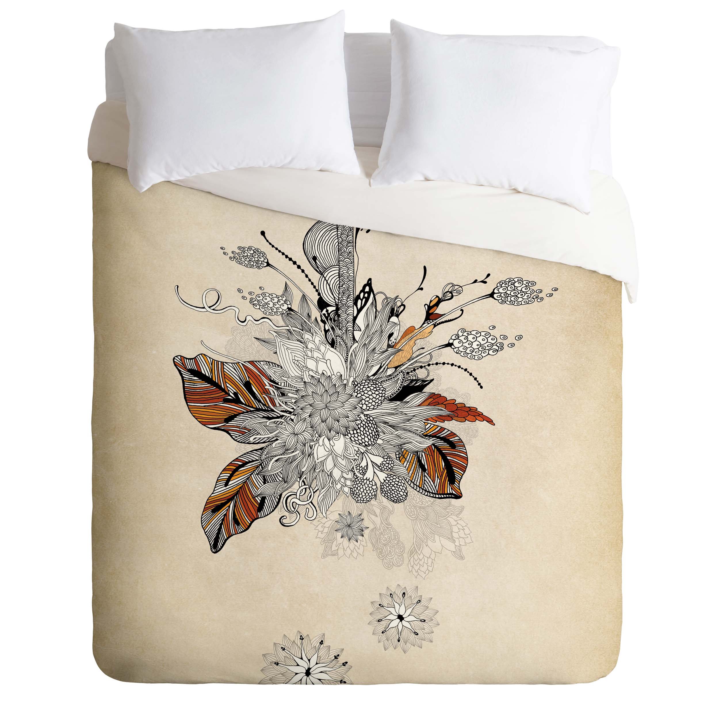Deny Designs Iveta Abolina Floral 2 Duvet Cover Set - Twin/Twin XL Size, 100% Cotton Bohemian Bedding for Girls & Teens - Perfect for Bedroom Decor & Dorm Room Essentials