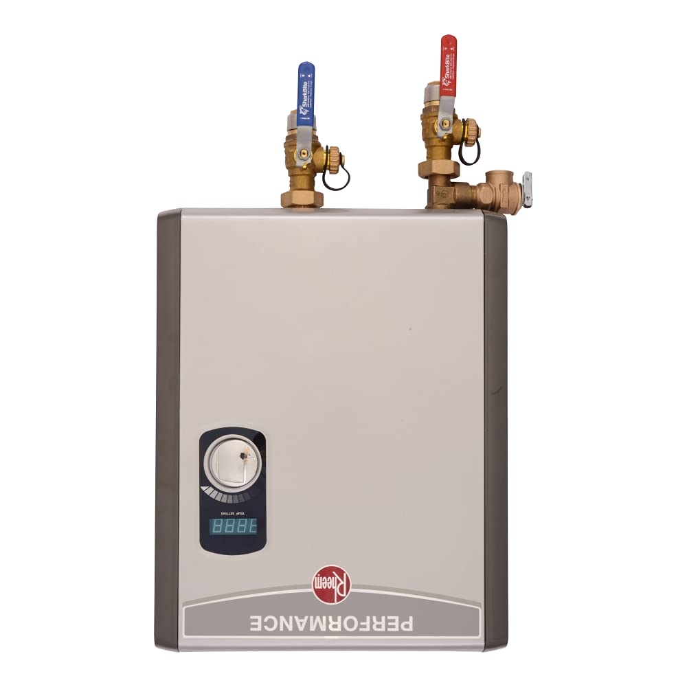 SharkBite 25374 3/4 Inch Push-to-Connect Tankless Water Heater Valve Kit - Easy DIY Installation for On-Demand Hot Water Systems in Homes & RVs