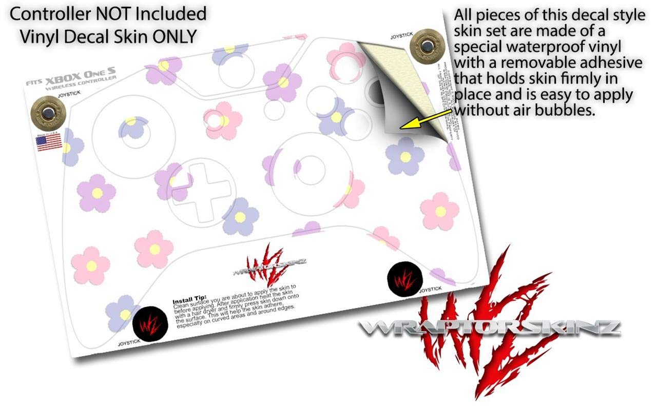 XBOX One S/X Controller Vinyl Skin Wrap - Pastel Flowers for Gaming & Protection