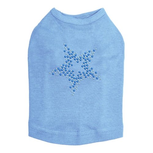 Blue Star Rhinestone Tank Top for Women - Sparkling Party Tops in Multiple Colors - Perfect for Night Out, Club Wear, and Special Occasions