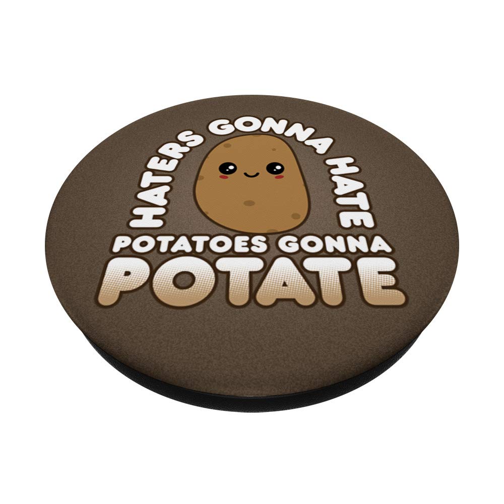 Kawaii Potato Haters Gonna Hate PopSockets - Swappable PopGrip for Phones - Cute Anime Design for Everyday Use & Gifts