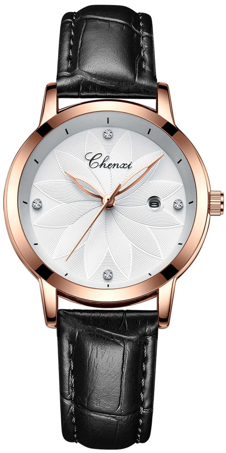 MASTOP Women's Fashion Watch - Elegant Quartz Dress Watch with Date Display & Genuine Leather Strap - Perfect for Office, Party, and Everyday Wear