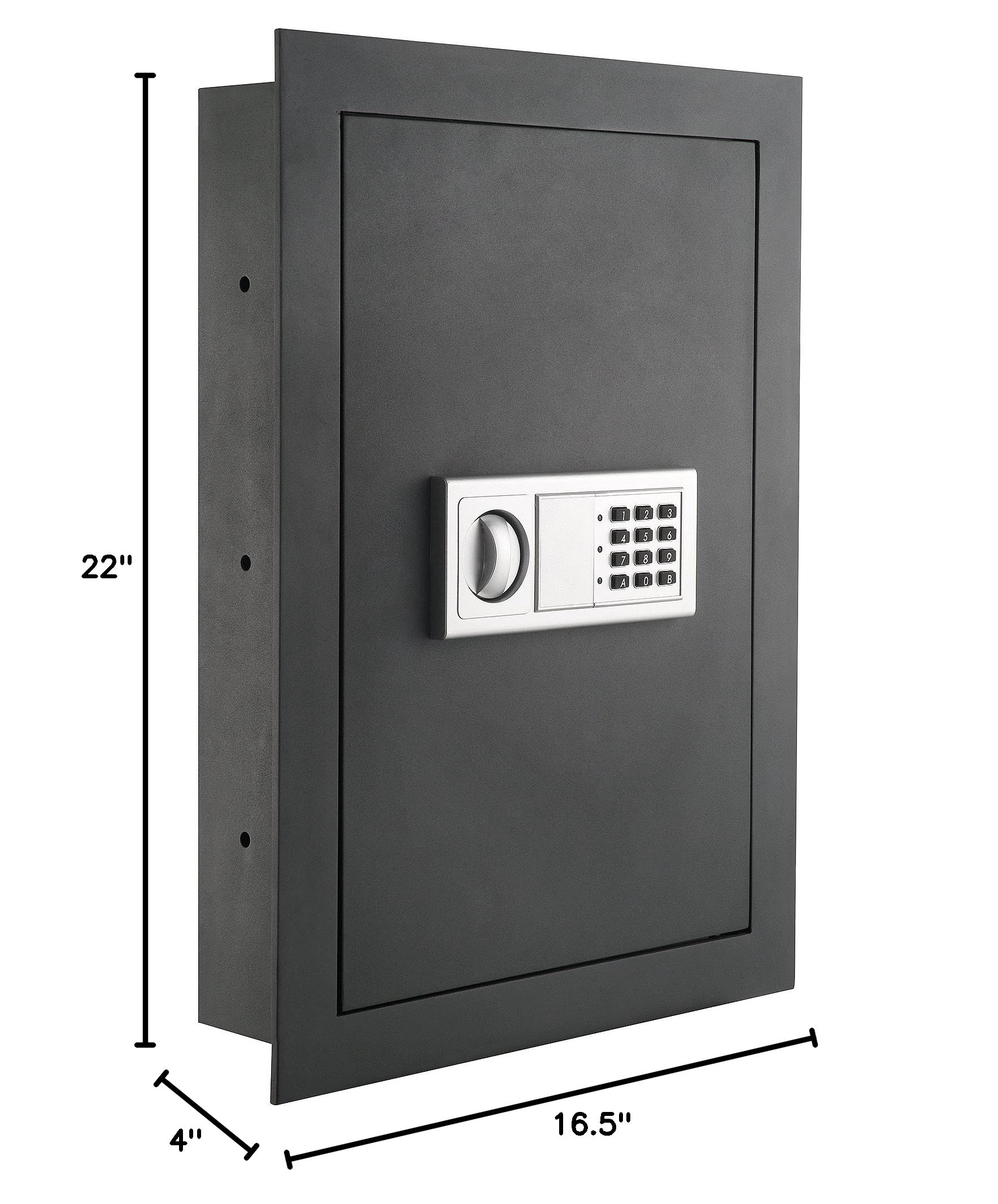 Paragon Lock & Safe 7725 Superior Flat Electronic Wall Safe for Jewelry & Valuables - Digital Security Safe for Home, Office & Hotels - Perfect for Hidden Storage & Theft Protection