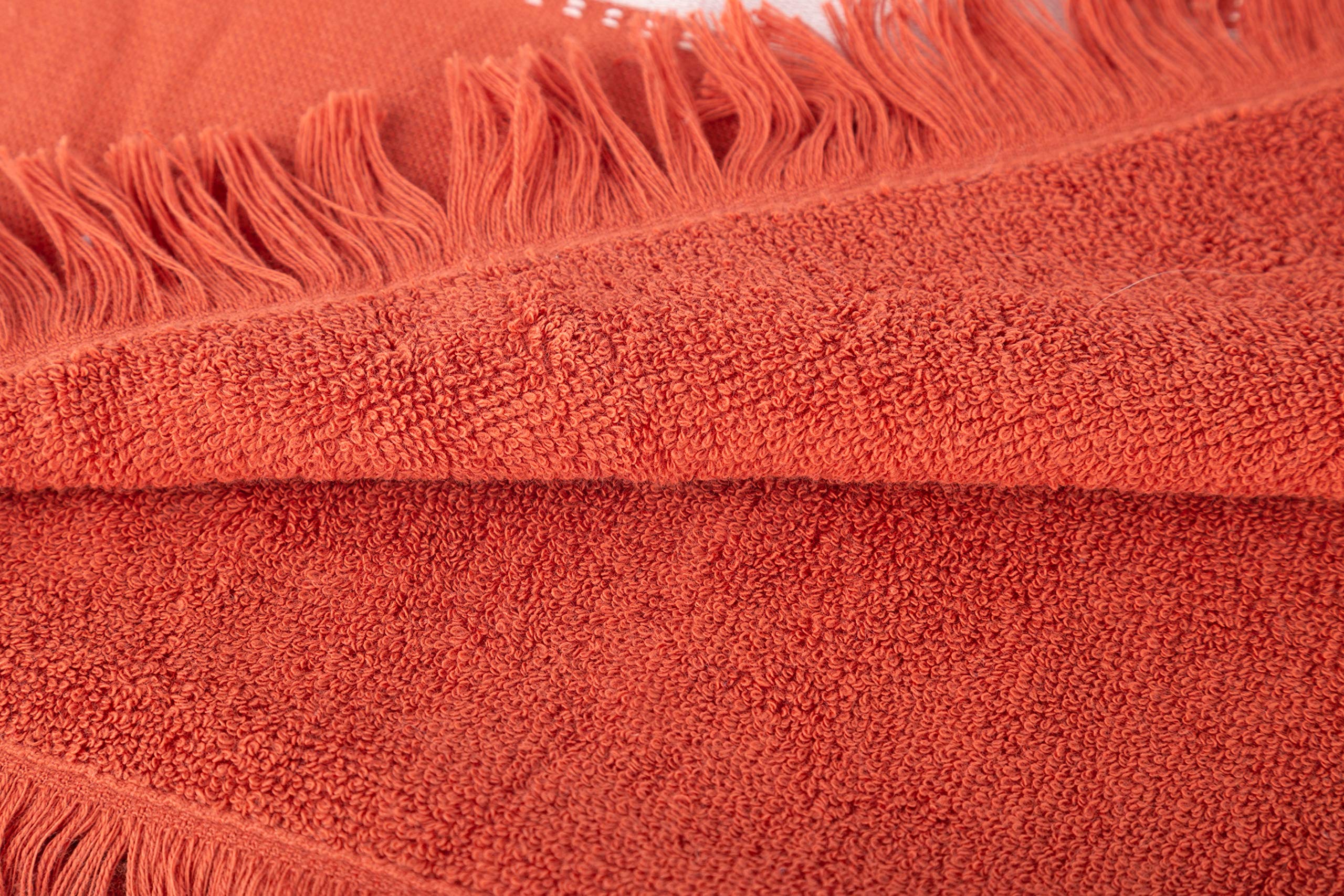 Bersuse 100% Cotton Cascais Terry Peshtemal Turkish Towel - Ultra Absorbent, Quick Dry, Lightweight Bath & Beach Towel (35x67 Inches, Brick, Set of 6) for Spa, Pool, Travel & Yoga