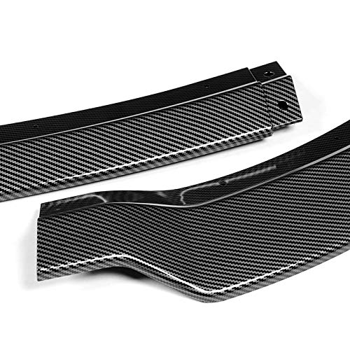 3PCS Front Bumper Lip Kit for 2015-2021 Dodge Charger | RA-Style Splitter Trim Protection Spoiler | Carbon Look Air Dam Chin Diffuser | Enhance Style & Protection for Street Racing & Car Shows
