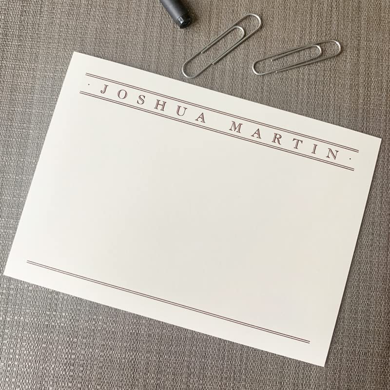 Caslon Design Flat Cards - Premium Raised Ink Stationery for Wedding Invitations, Thank You Notes & Special Occasions