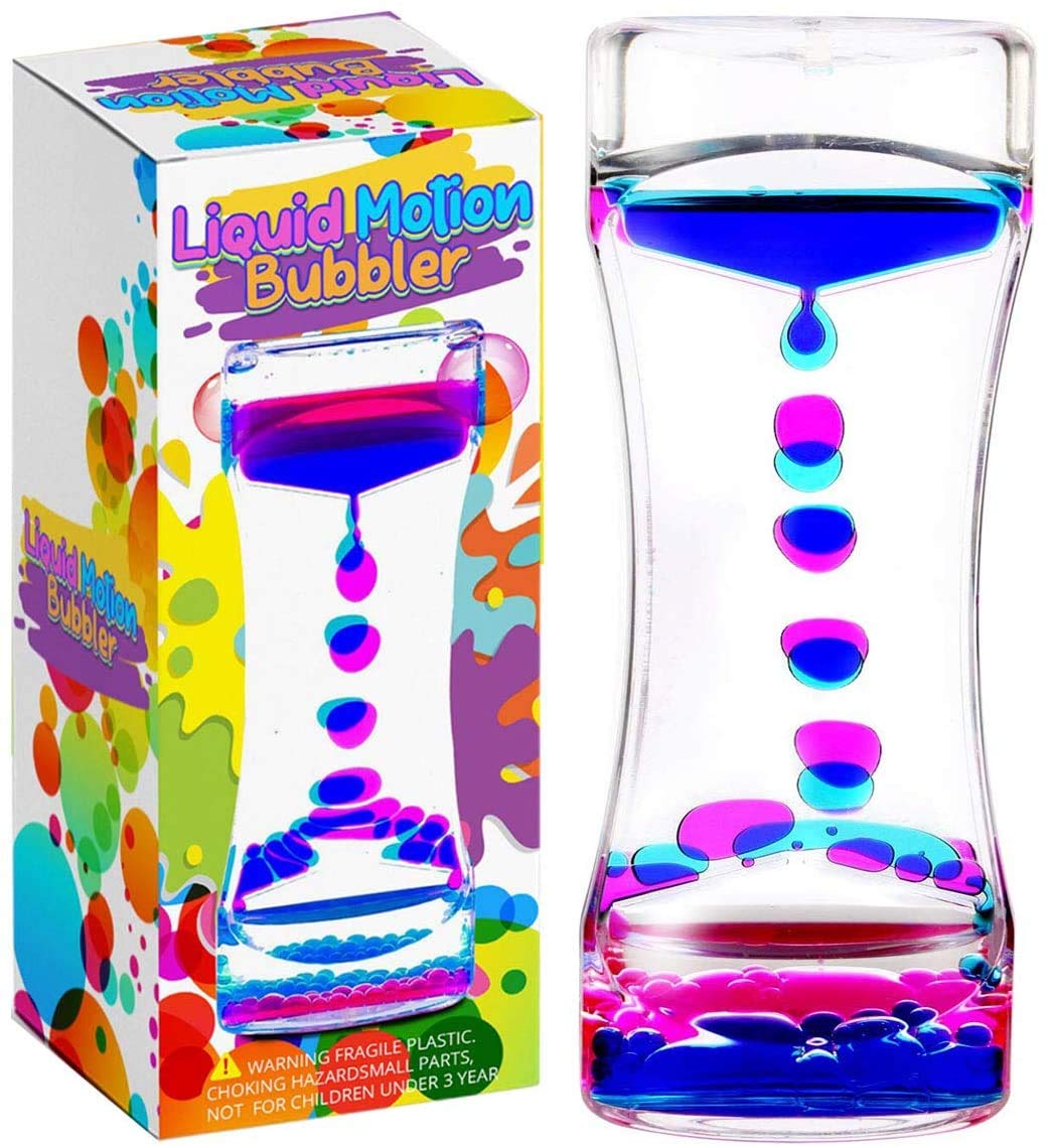 2 Minute Liquid Motion Bubbler Sensory Timer - Calming Bubble Toy for Kids with Autism, ADHD & Anxiety | Stress Relief Sensory Tool for Classrooms, Therapy & Home Use (Single Pack)
