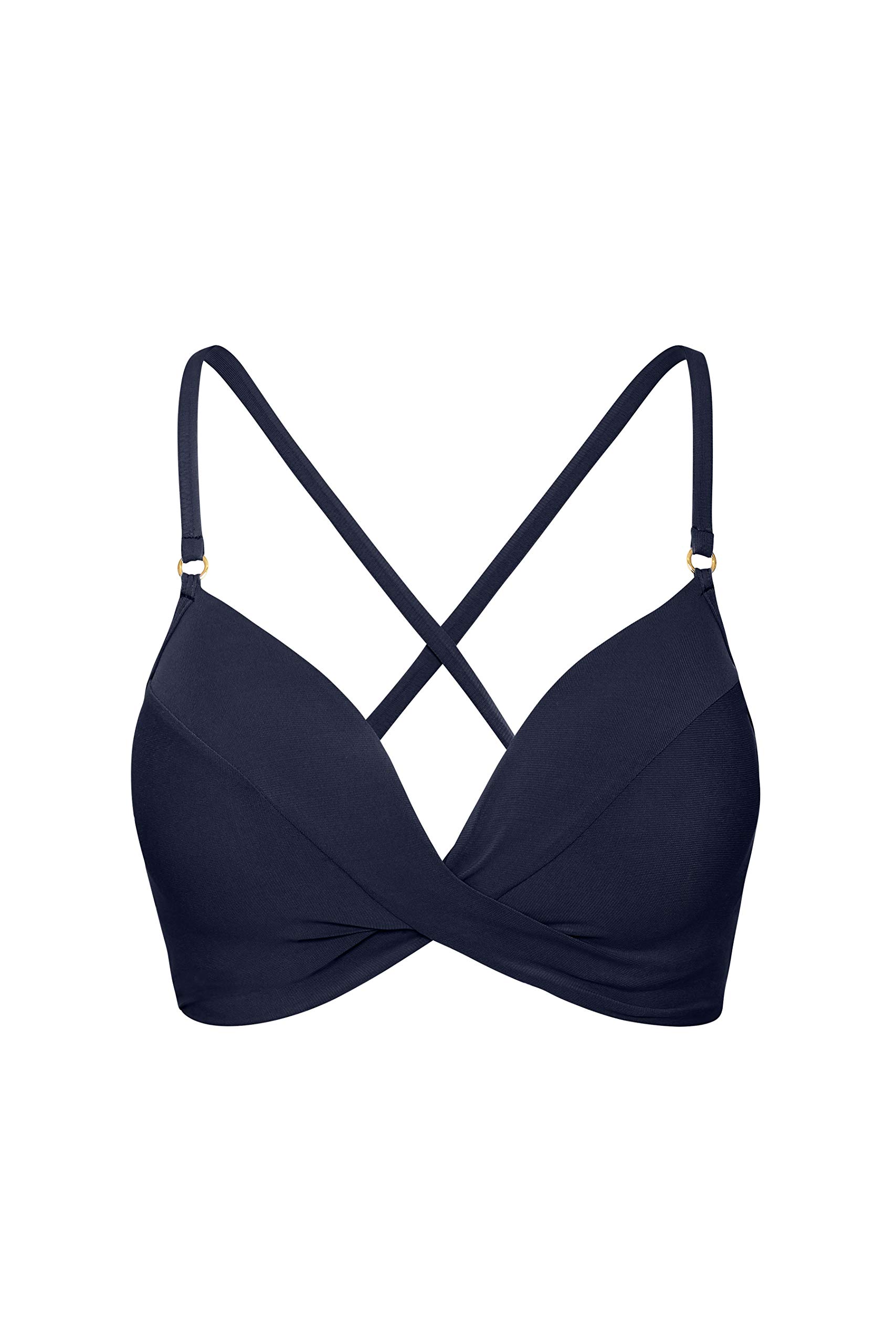 Robin Piccone Women's Ava D-Cup Twist Bikini Top - Sexy Swimwear for Beach, Pool & Vacation | Supportive & Stylish Bikini Top for Women