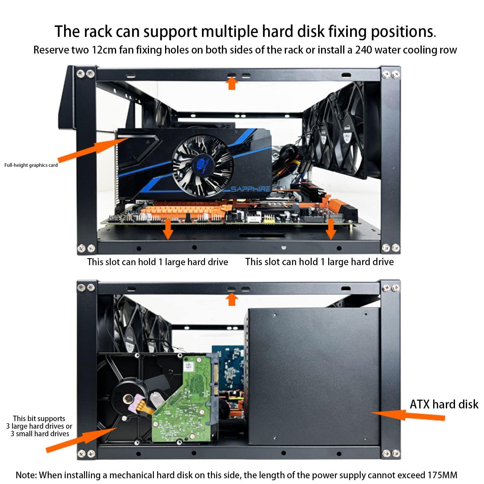 Compact PC Case - Mini ITX Computer Housing Case for Gaming & Office Desktops | Durable & Lightweight Chassis for Home & Workstation Use