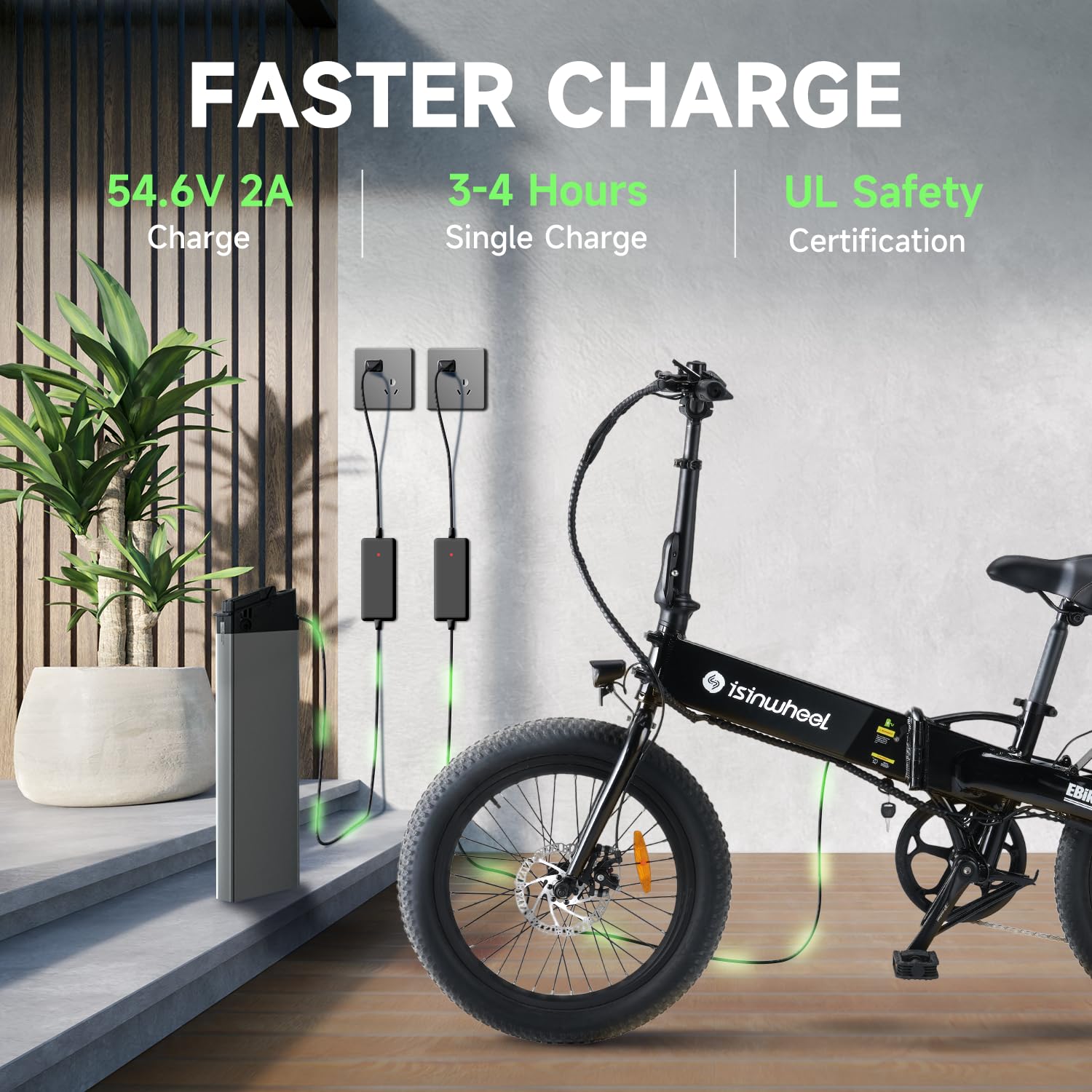 **Isinwheel U5 750W Folding Electric Bike for Adults - 20