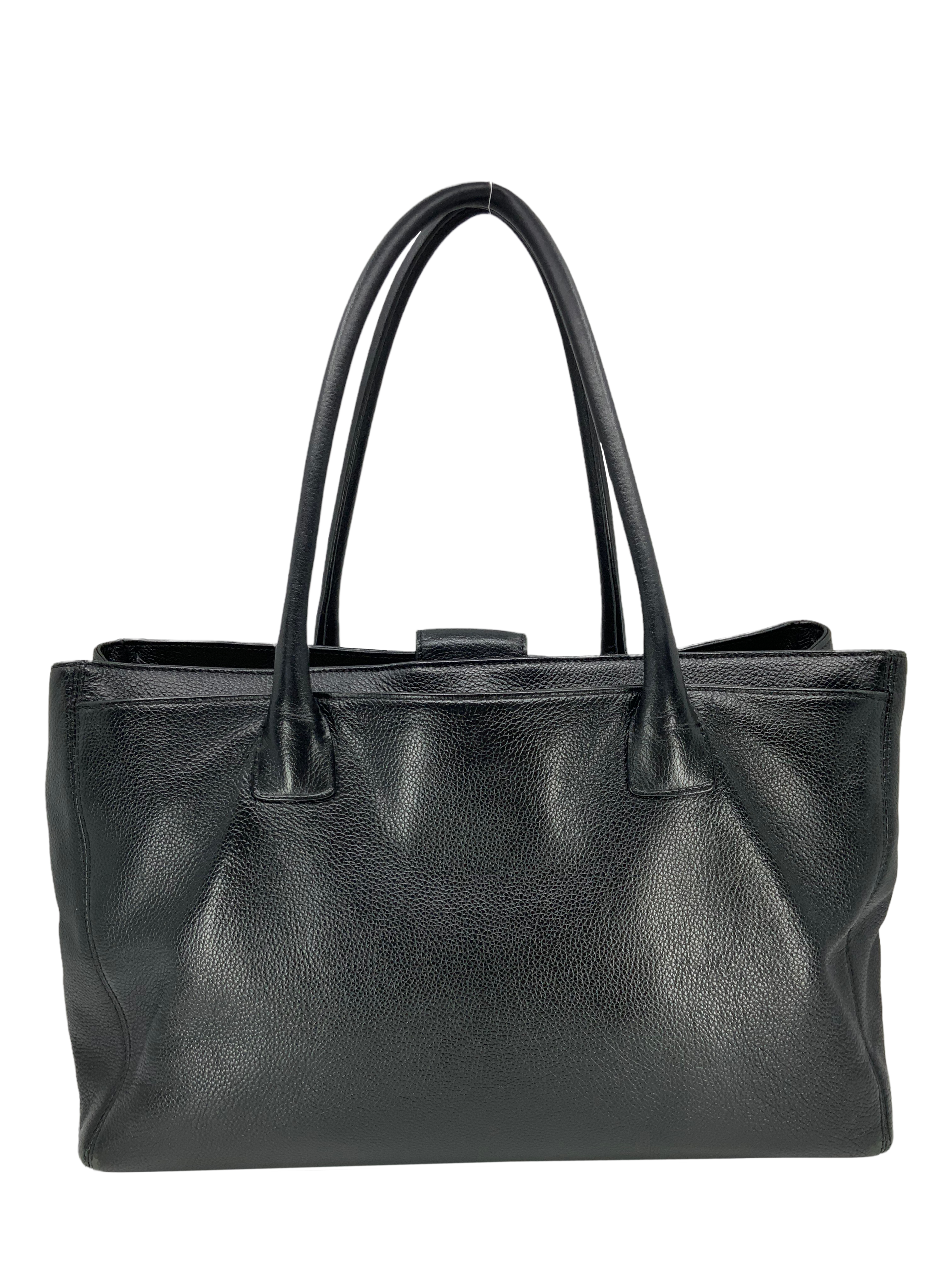 CHANEL Caviar Leather Cerf Executive Tote Bag for Women - Luxury Designer Handbag for Work, Travel & Everyday Use