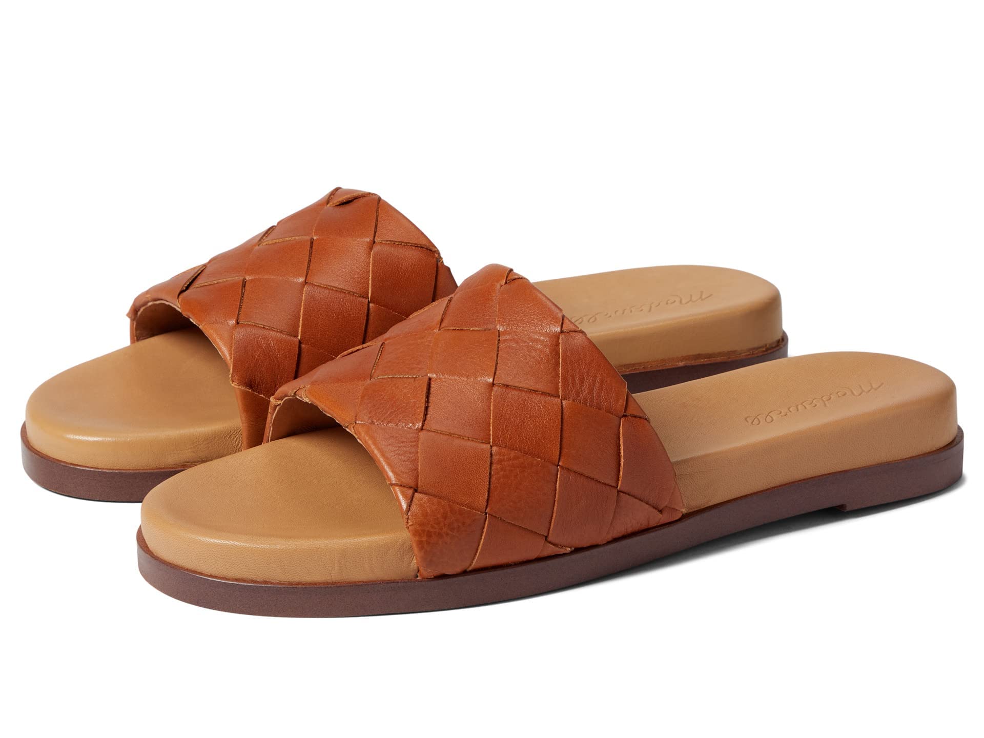 Madewell Women's Palmer Slide Sandals - Woven Leather Comfortable Casual Slides for Summer | Perfect for Beach, Pool, and Everyday Wear