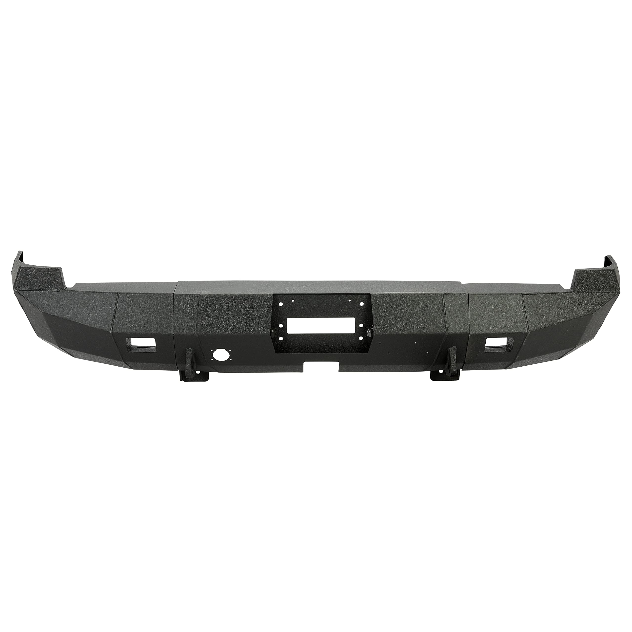 KUAFU Heavy Duty Steel Rear Bumper with License Plate Lights - Compatible with 2002-2008 Ram 1500 & 2003-2009 Ram 2500/3500/4500/5500 Trucks - Winch Ready 3-Piece Bumper Kit (2 Packages) - Perfect for Off-Roading, Towing & Truck Upgrades
