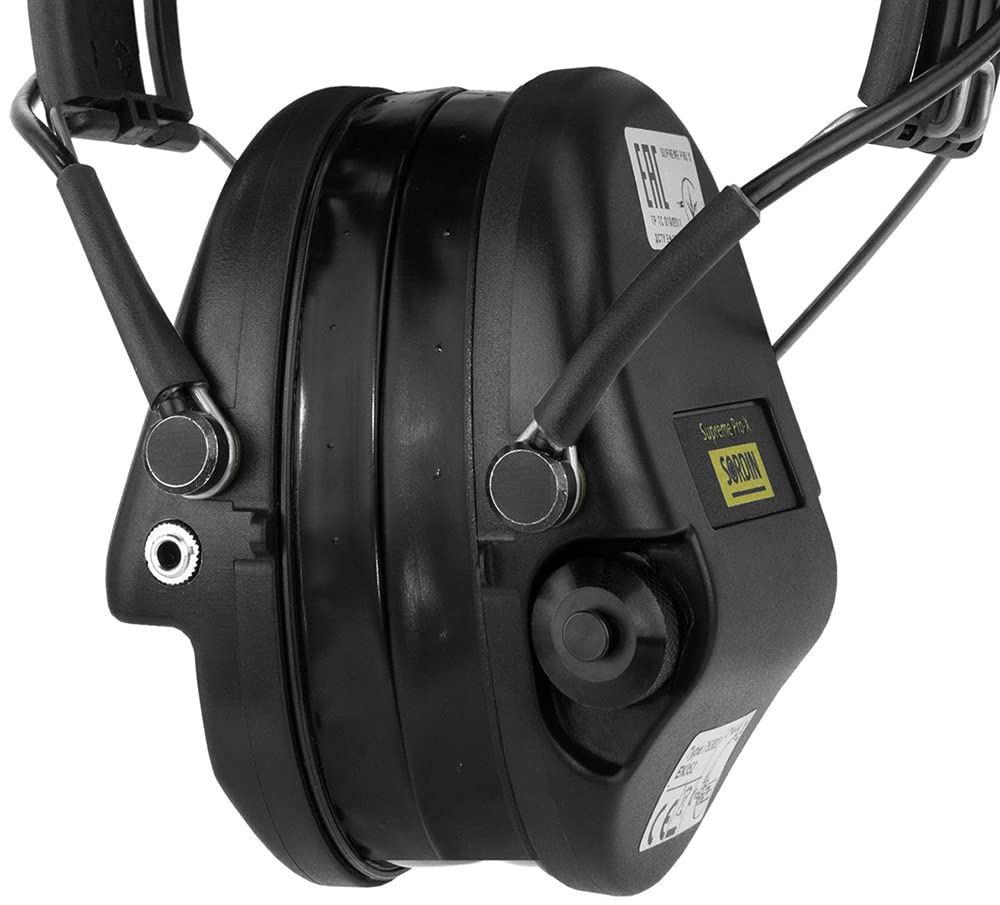 Sordin Supreme Pro-X Electronic Ear Protection for Hunting & Shooting - Active Noise Cancelling Headphones with US Headband & Gel Kits - Perfect for Range Training, Outdoor Sports & Industrial Safety
