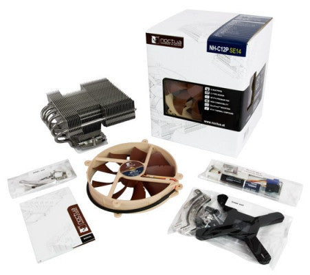 Noctua NH-C12P SE14 Premium CPU Cooler with Heatpipe Technology - Quiet Cooling for Gaming PCs, Workstations, and High-Performance Computers