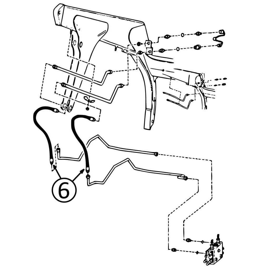 Bobcat 7753 Hydraulic Hose for Arm Pivot in Auxiliary Circuitry - Replacement Part for Skid Steer Loaders | Heavy-Duty Construction Equipment Accessory