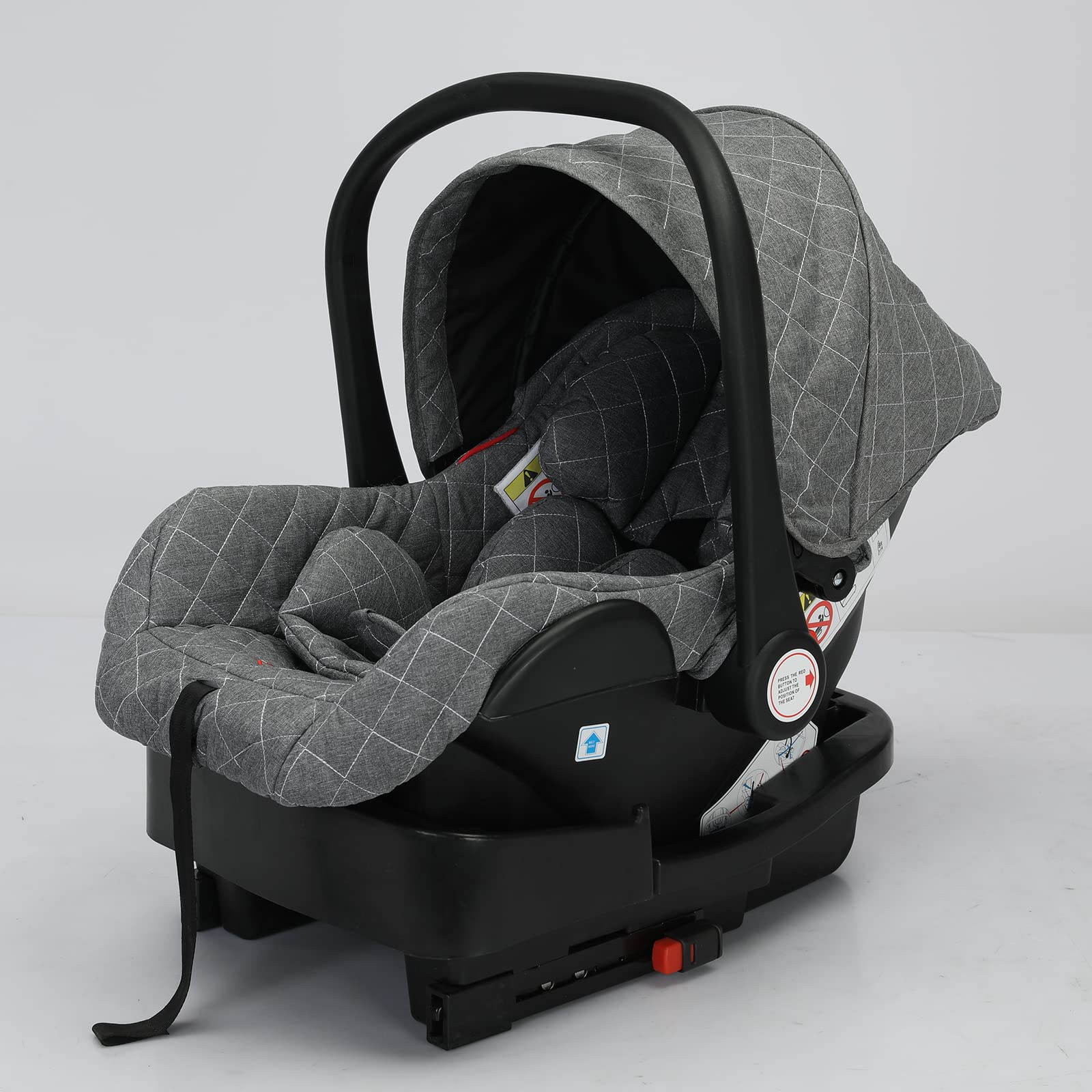 3 in 1 Baby Travel System - Reversible Stroller with Foldable Design & Luxury Pram for Newborn to Toddler | Lightweight, Portable & Includes Car Seat Base (Grey) | Perfect for Shopping, Travel & Daily Walks