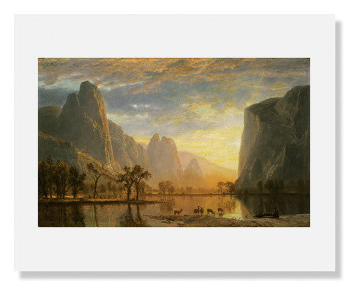Albert Bierstadt Valley of the Yosemite Painting - Famous American Landscape Art Print - Wall Decor for Living Room, Office & Gallery