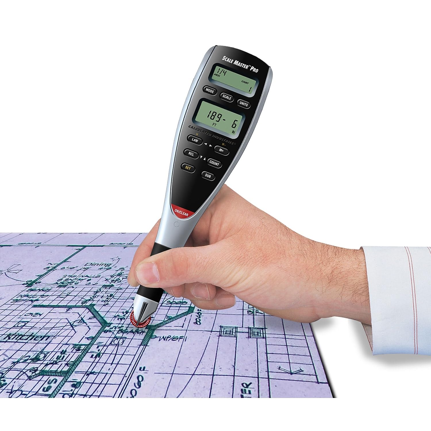 Calculated Industries Scale Master Pro 7.3-Inch Digital Plan Measure Tool (6025) - Perfect for Architects, Engineers & Construction Professionals