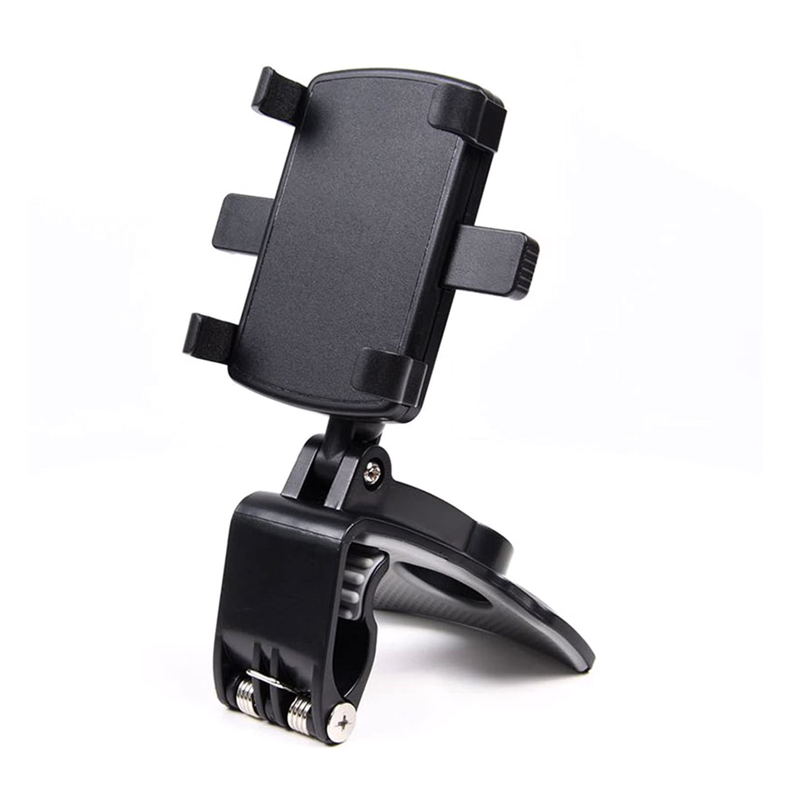 DLRBWAN 360° Rotating Car Phone Holder - Universal Dashboard & Air Vent Mount for iPhone, Samsung, Smartphones - Secure Clip for Driving, GPS Navigation, Hands-Free Calls (Black)