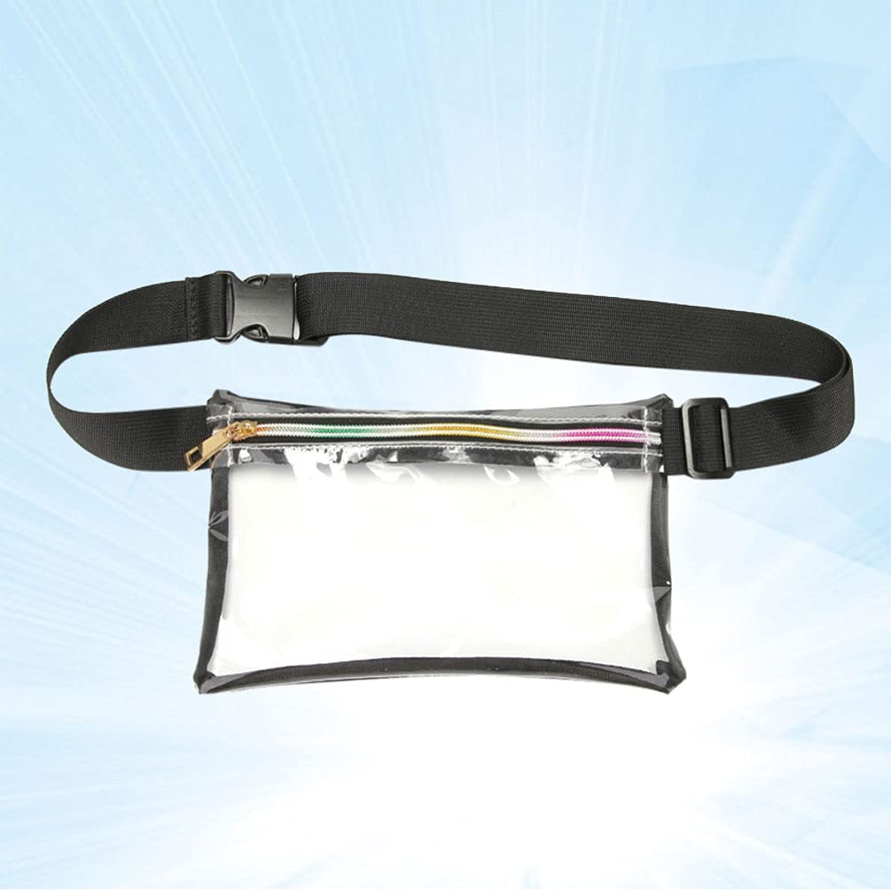 Clear Transparent Waist Fanny Pack for Men & Women - Waterproof Travel Belt Bag for Beach, Gym, Running & Outdoor Activities