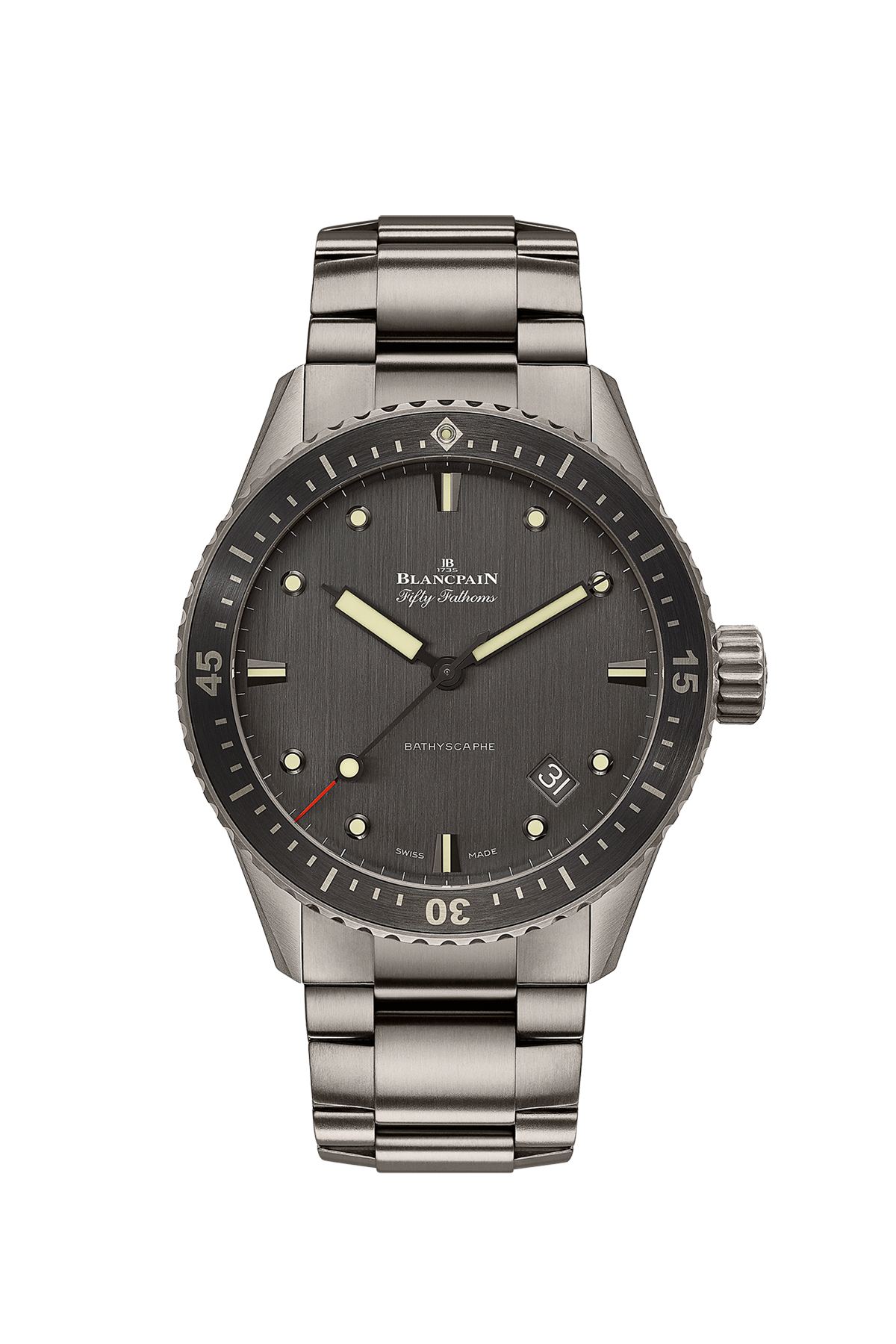 Blancpain Fifty Fathoms Bathyscaphe 5000 1210 98S Luxury Men's Dive Watch - Waterproof Chronograph for Scuba Diving, Swimming & Professional Use