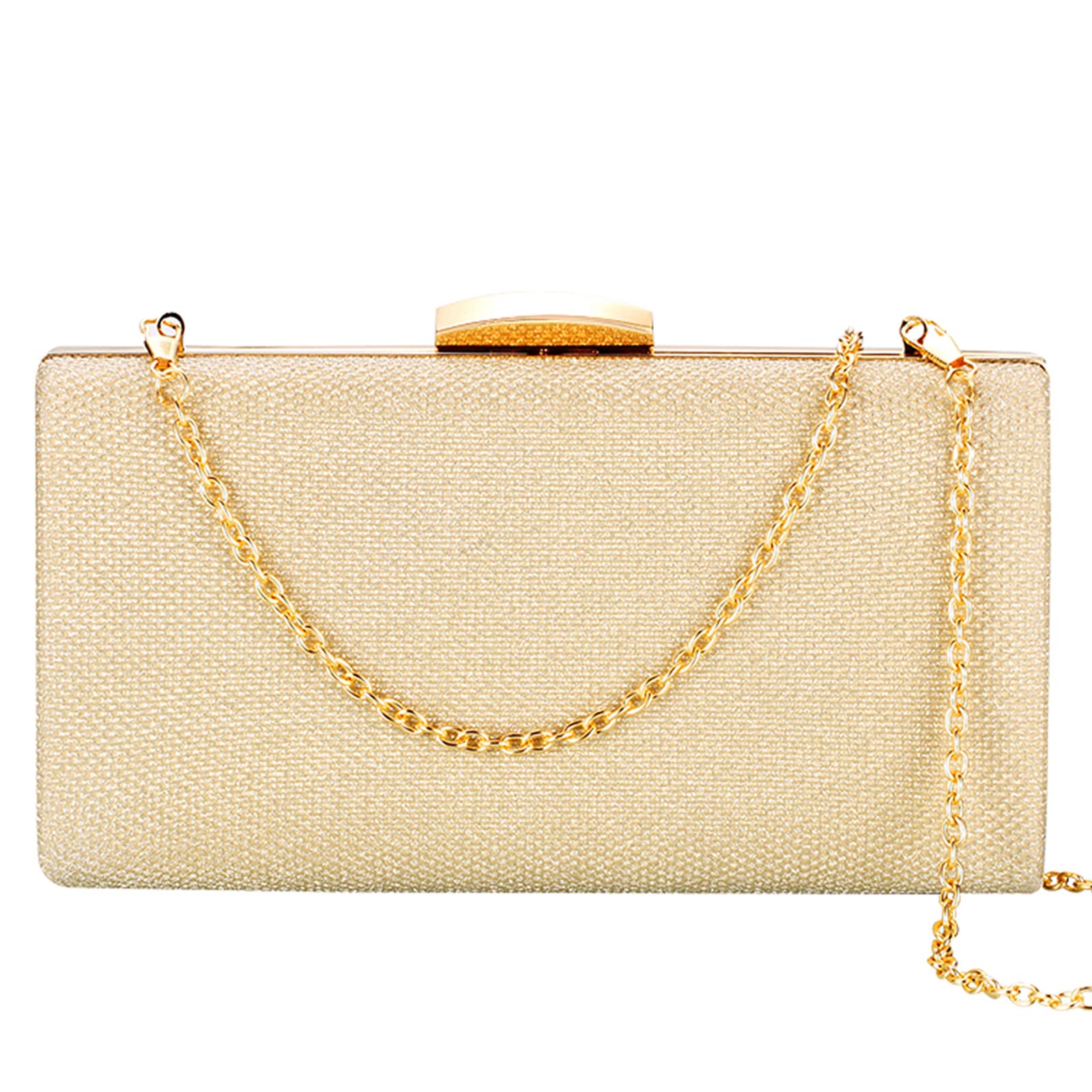 KamostarX Women's Gold Evening Clutch Purse - Elegant Crossbody Shoulder Bag for Wedding, Bride, Party & Special Occasions | Perfect for Date Nights, Galas & Formal Events