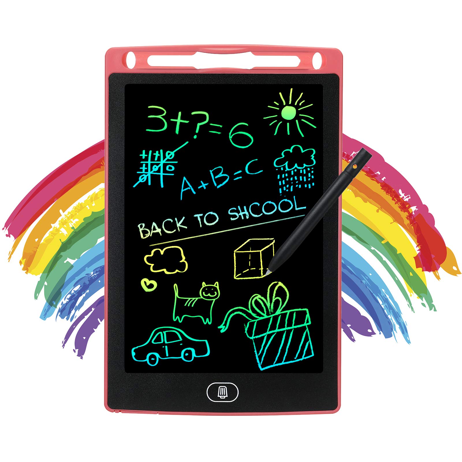 Outdoor Plus LCD Writing Tablet - 8.5 Inch Colorful Erasable Doodle Board, Reusable Educational Drawing Pad for Kids Ages 3-7, Perfect Gift for Toddlers, Girls, Boys - Ideal for Home, School, and Travel