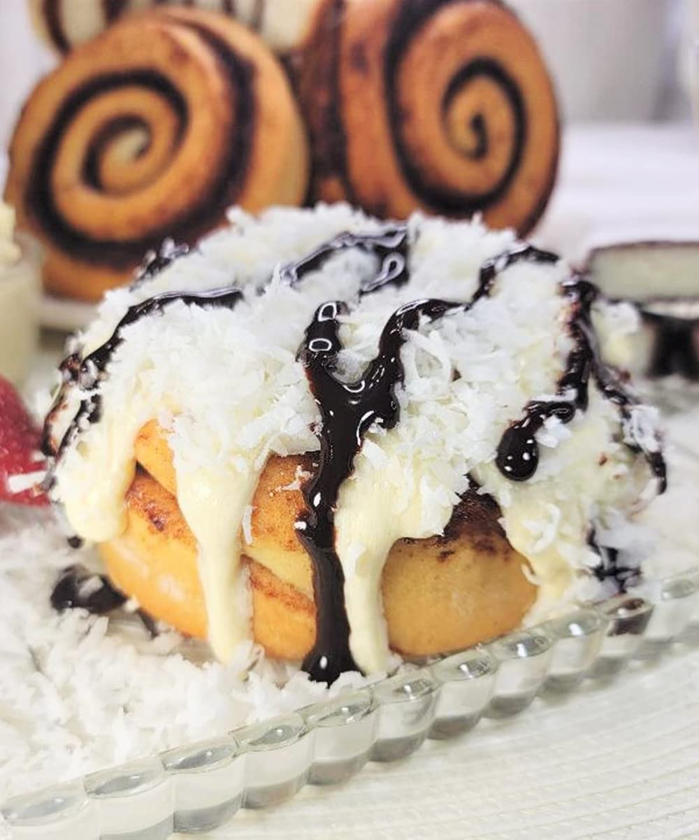 Gourmet Chocolate Coconut Cinnamon Rolls - Pack of 12 (6 oz Each) | Fresh Baked Pastries for Breakfast, Brunch & Dessert | Perfect for Holidays, Parties & Gifting