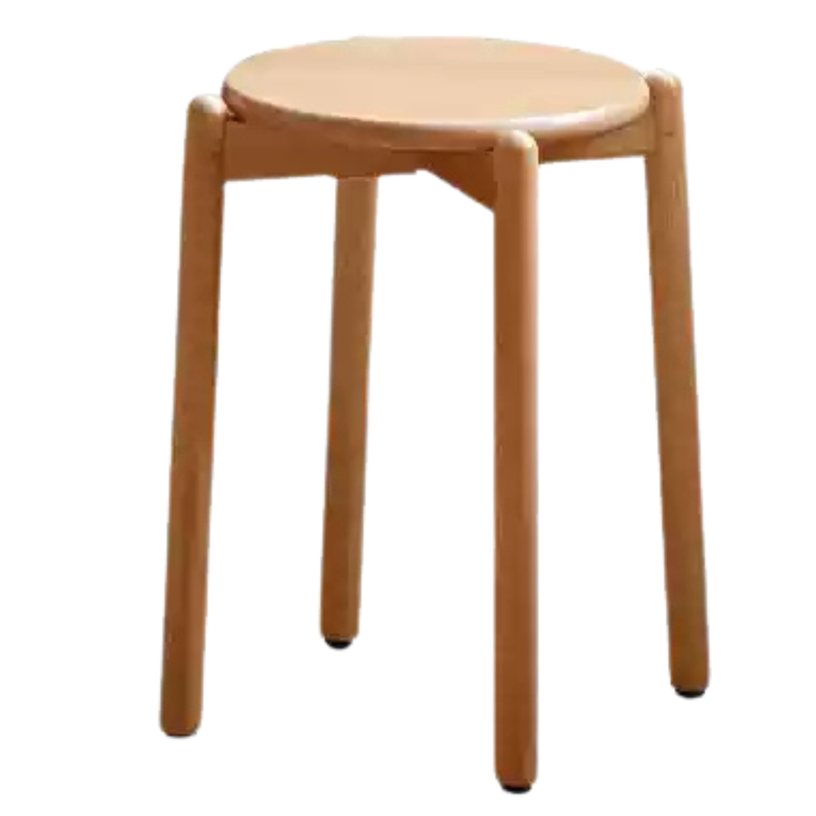 Stackable Beech Wood Stools - Solid Wood Bar Stools for Kitchen, Dining, or Outdoor Use - Space-Saving Seating Solution for Home & Garden