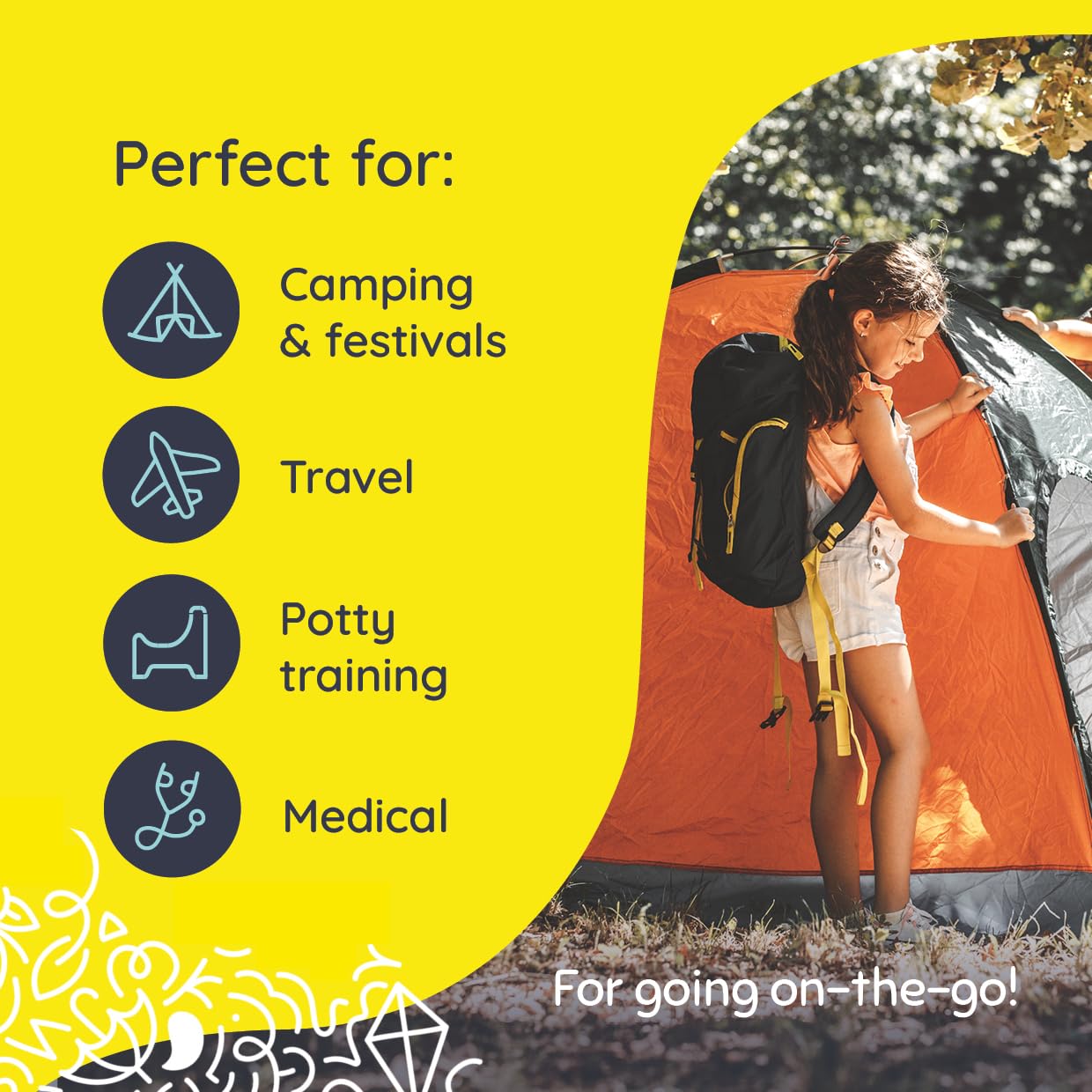 KIDDIWHIZZ Whizzer - Compact Travel Urinal for Men & Women | Leak-Proof Silicone Portable Pee Bottle (500ml) - Ideal for Camping, Festivals, Road Trips & Emergency Use