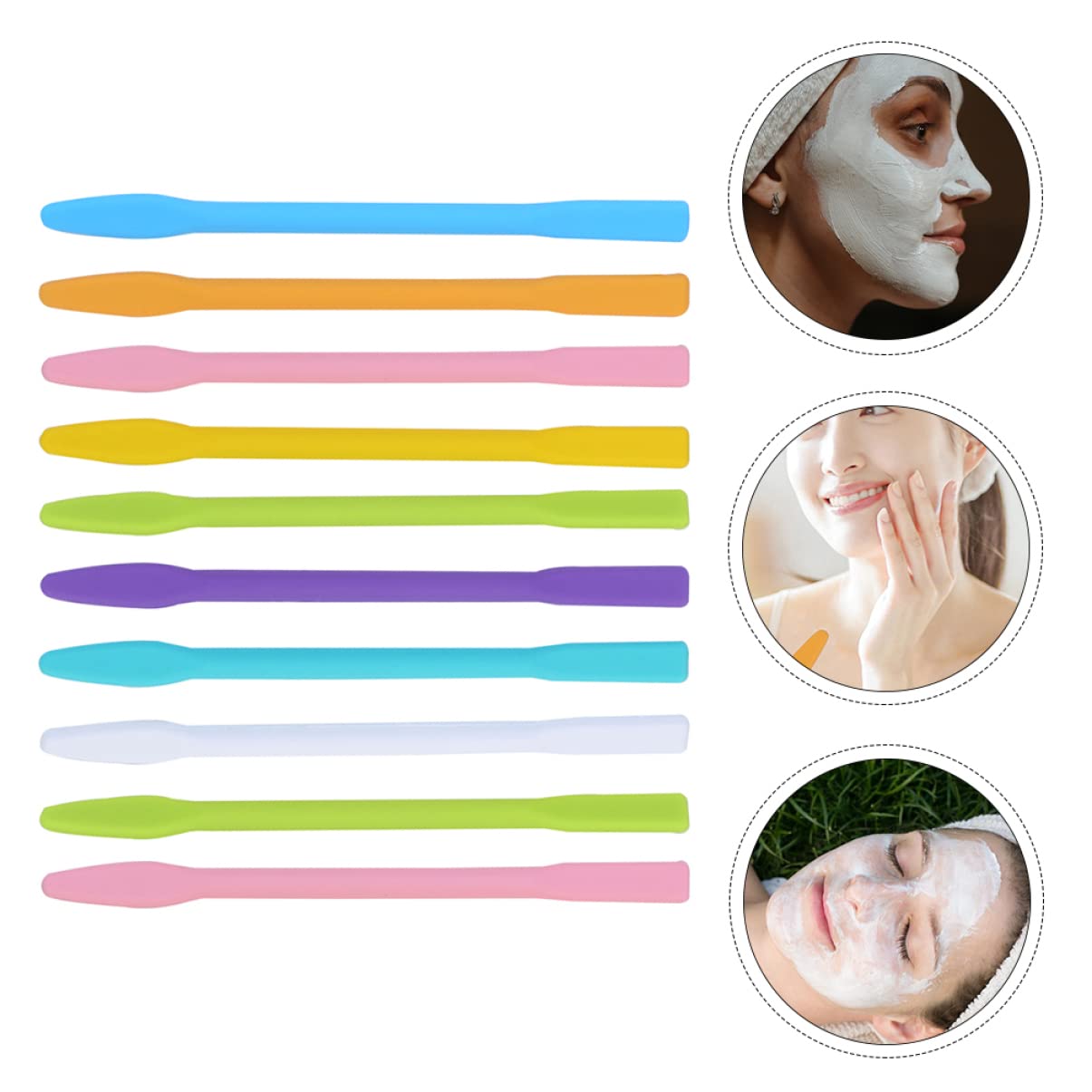 20 Pcs Silicone Mask Stirring Sticks - DIY Makeup Tool for Mixing Facial Masks, Mud Masks & Skincare Products | Perfect for Spa, Beauty Salon & At-Home Skincare Routine