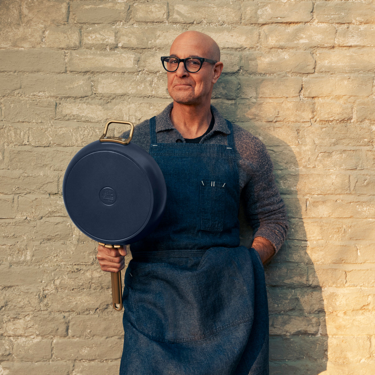 Stanley Tucci™ Ceramic Nonstick 4.5 Quart Saucepan with Lid - Marino Blue Cookware for Healthy Cooking | Perfect for Pasta, Soups & Sauces